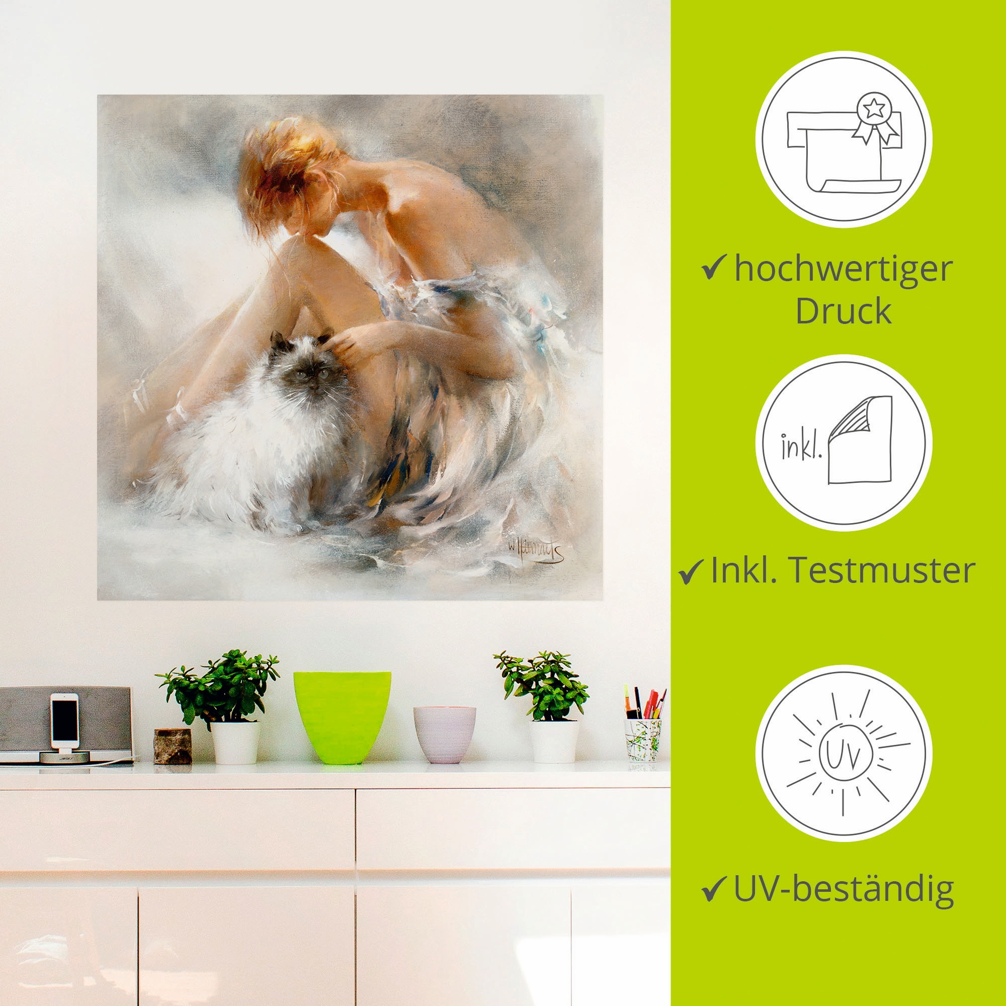 Artland Wandbild »Verlangen«, Frau, (1 St.), als Leinwandbild, Poster, Wandaufkleber in verschied. Größen