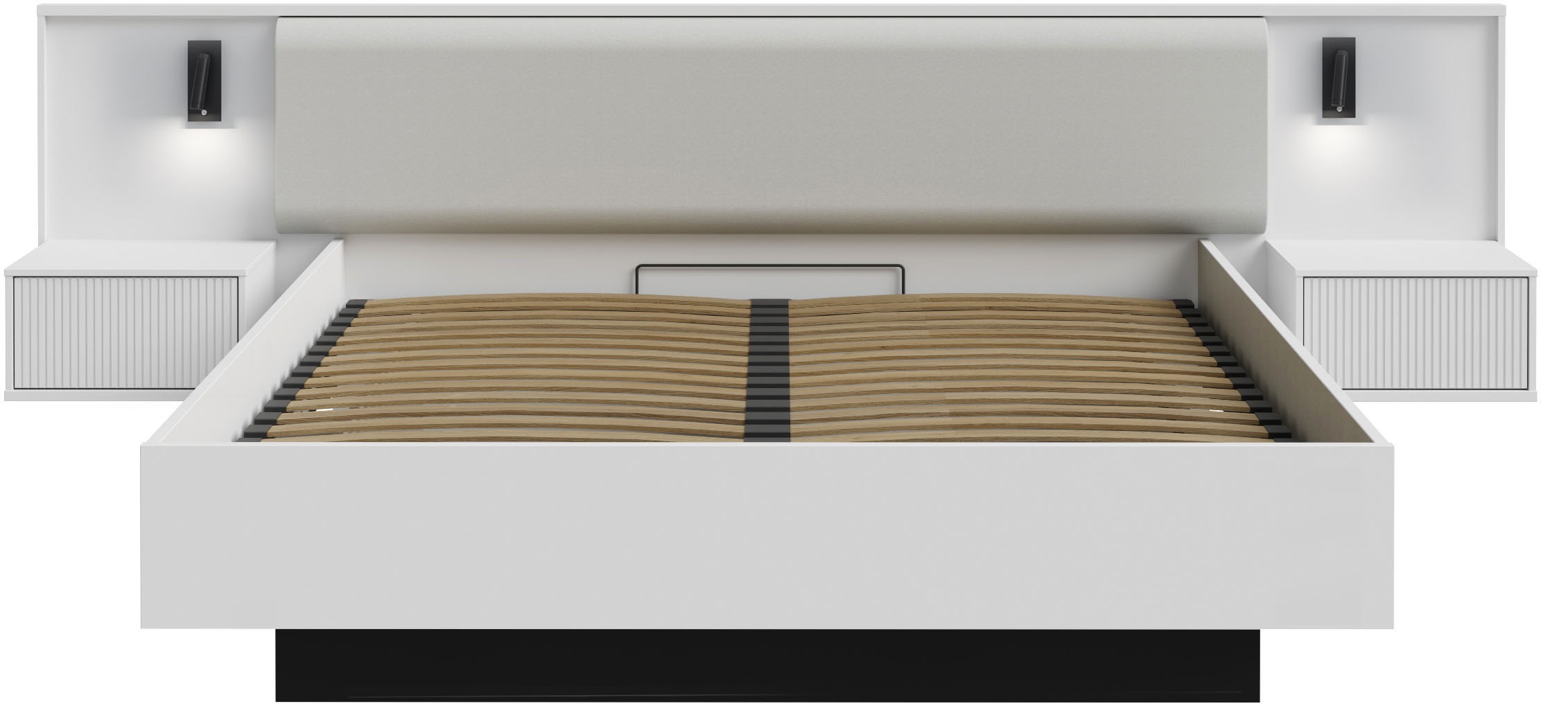 Thumbnail - FORTE Nachttischlampe 1 Stk. Neutralweiß Bettbeleuchtung, Metall Schwarz, Verstellbar