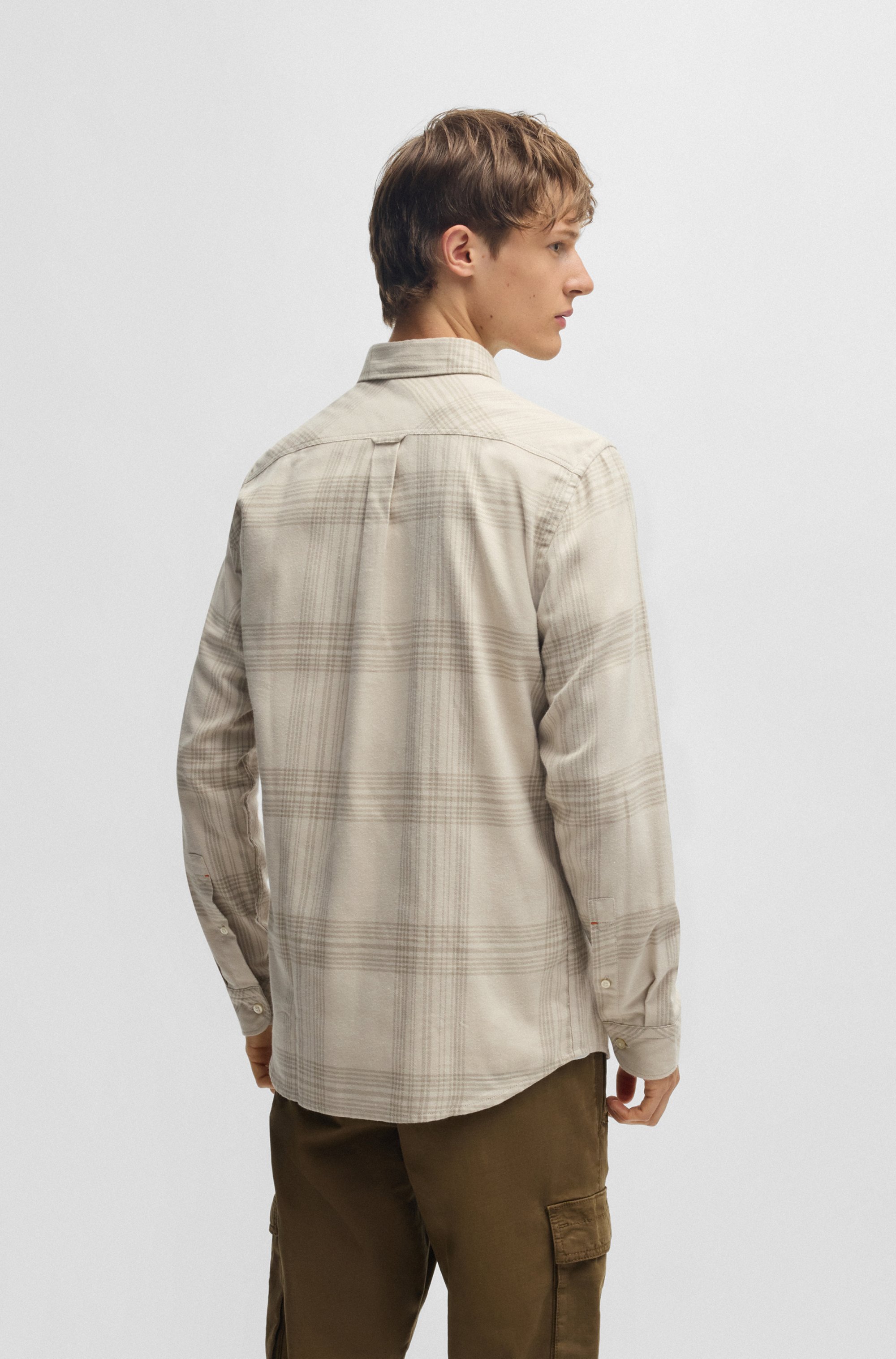 Thumbnail - BOSS ORANGE Langarmhemd "Rickert" mit dezentem Karo-Design