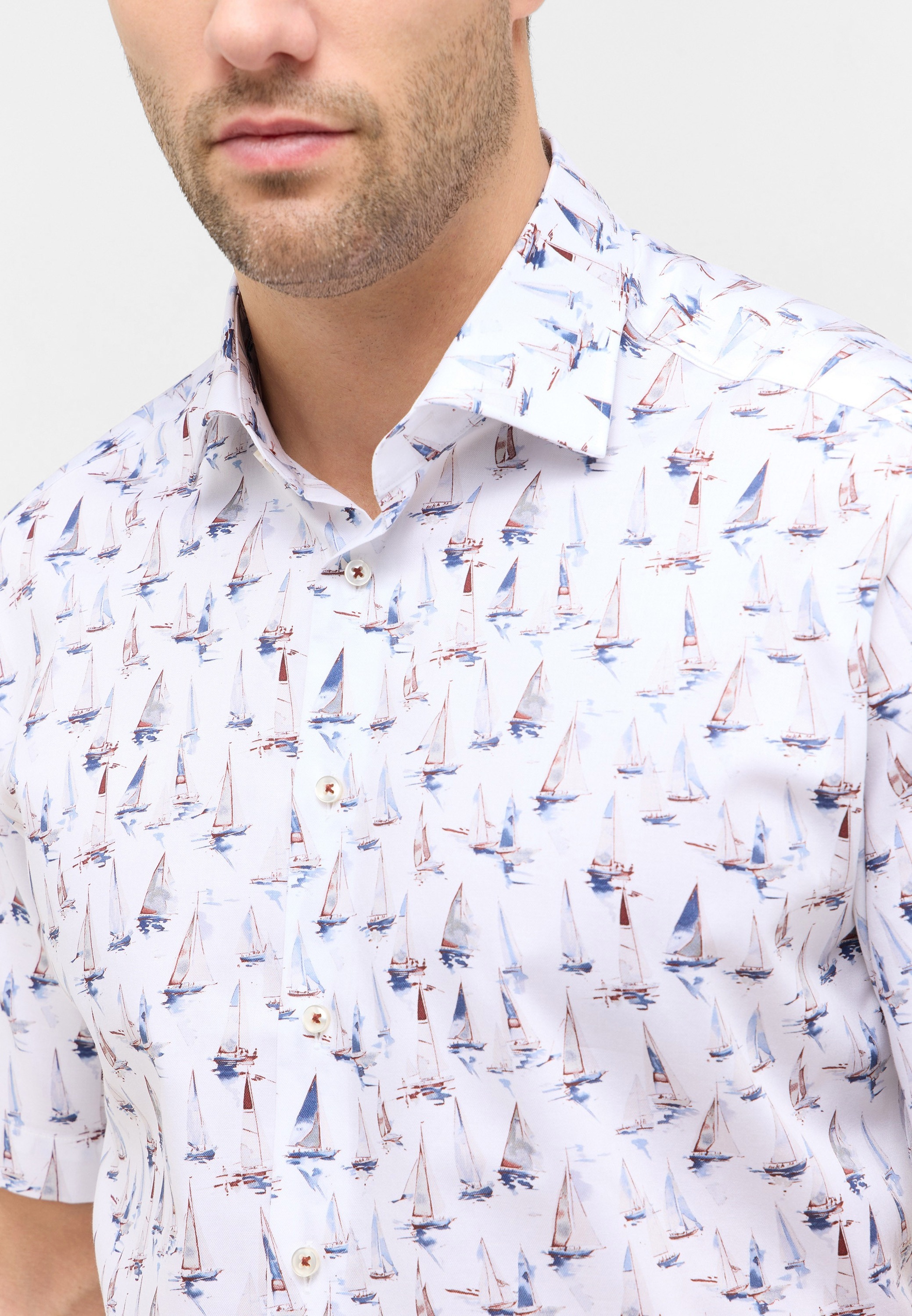 Thumbnail - Eterna Kurzarmhemd "MODERN FIT" NON IRON (bügelfrei)