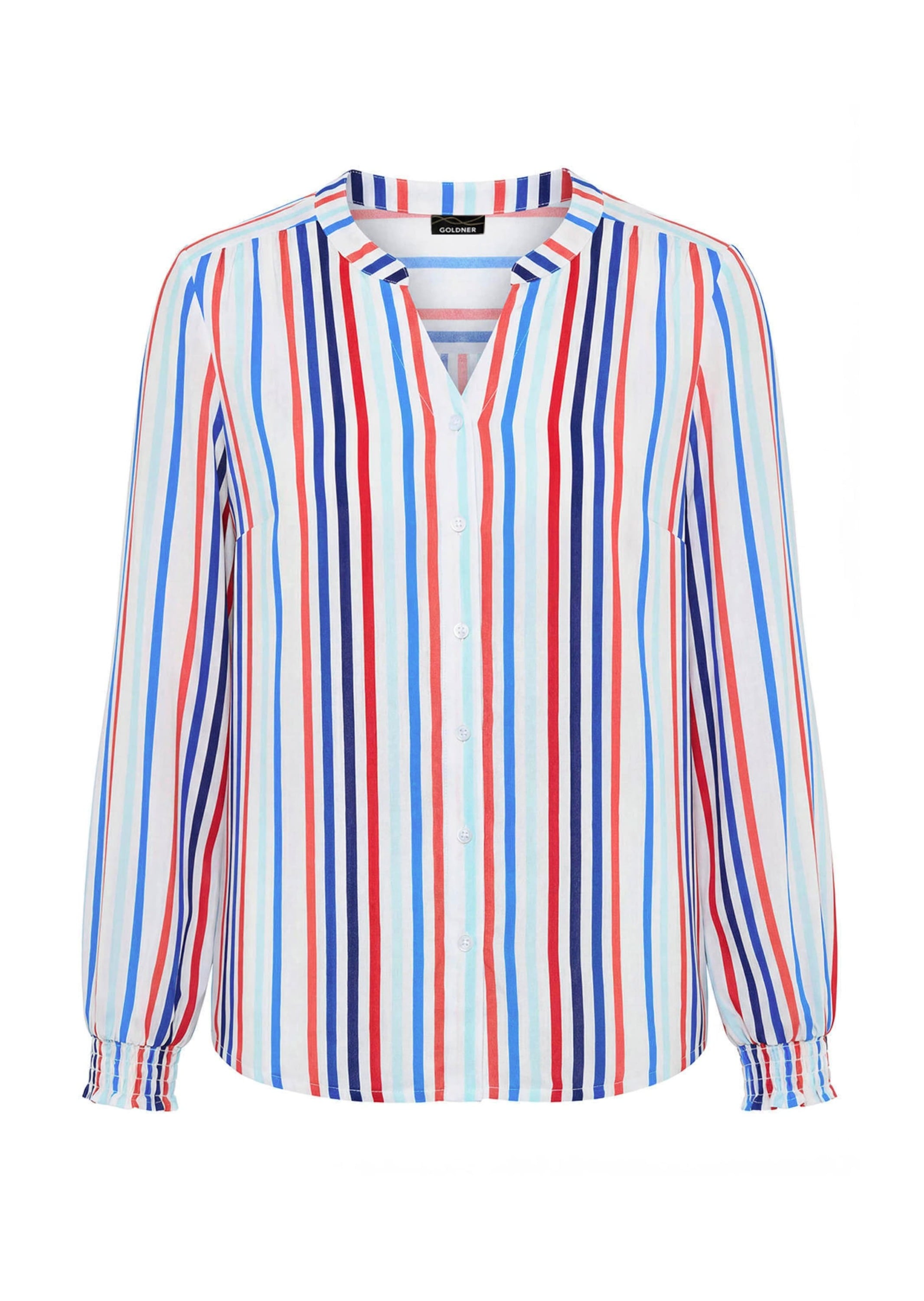 GOLDNER Klassische Bluse "Kurzgröße Streifenbluse mit Smokbündchen" günstig online kaufen