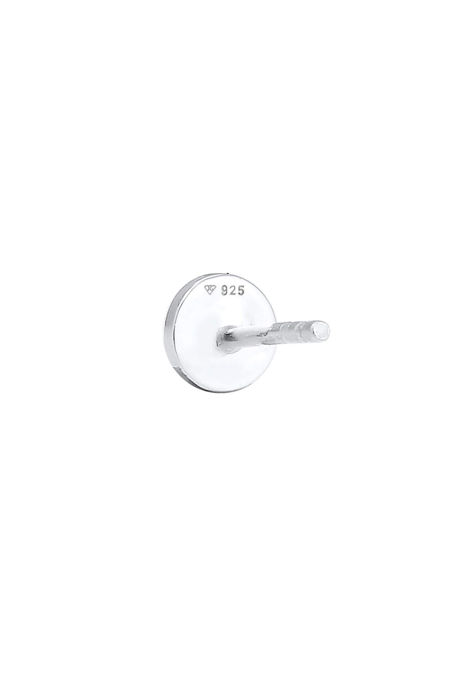 Elli Single-Ohrstecker »Single Ohrstecker Plättchen Strukturiert 925 Silber«