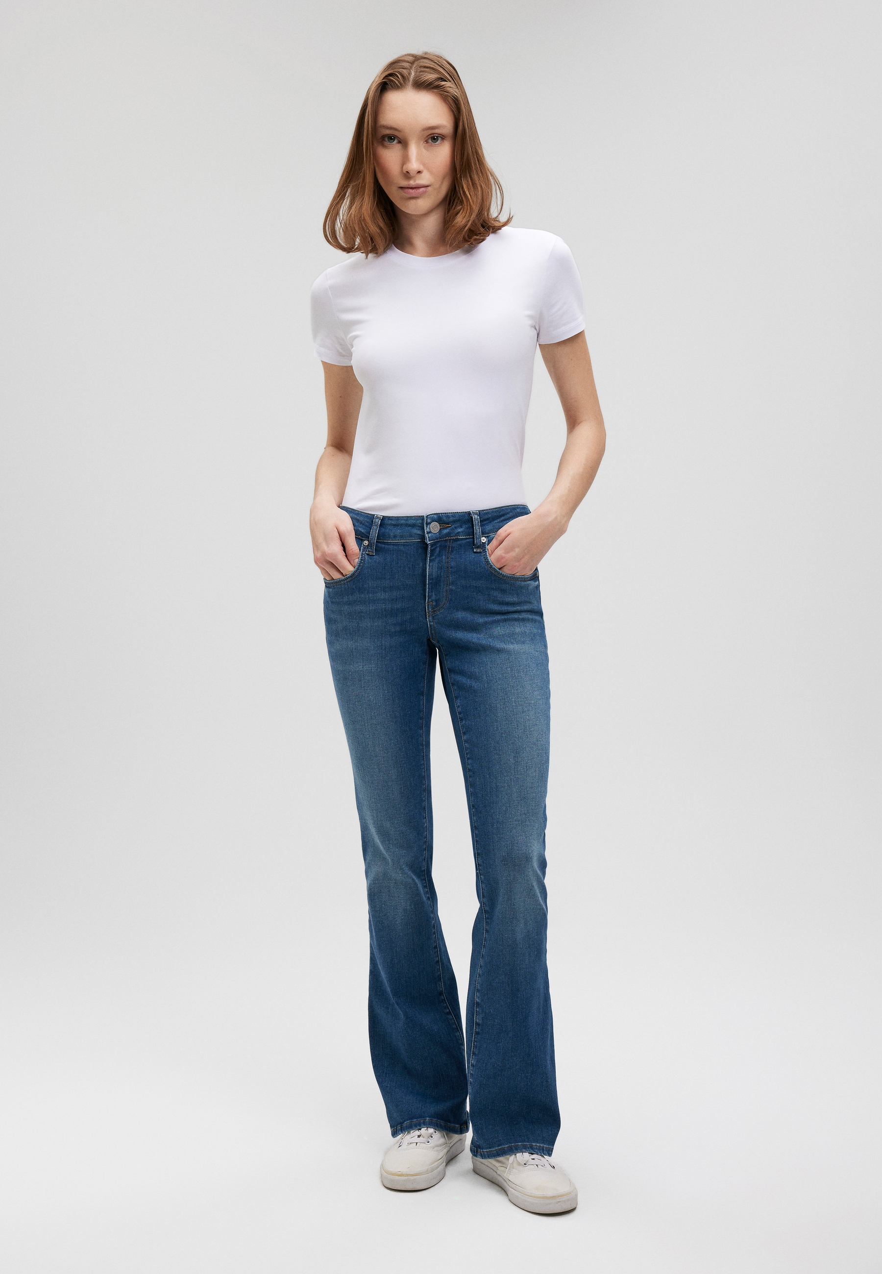 Mavi Bootcut-Jeans "BELLA MID-RISE", Bootcut Jeans