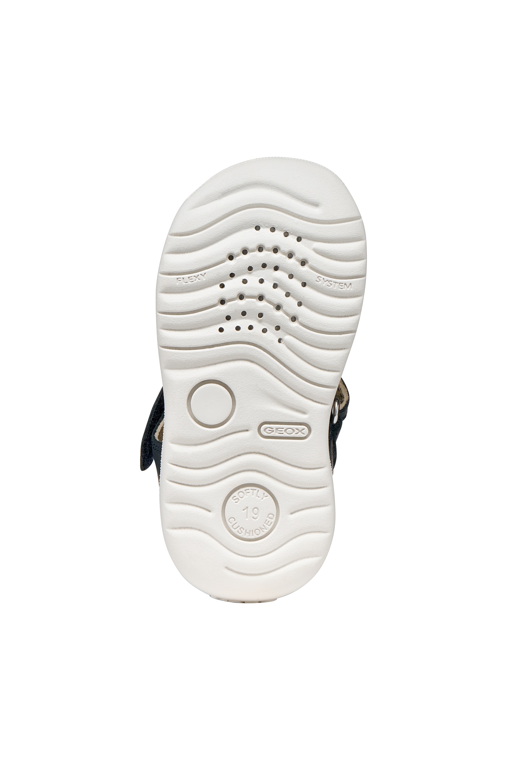 Geox Lauflernschuh »B SANDAL MACCHIA BOY«  Babyschuh, Kontrast-Riemchen, Größenschablone zum Download