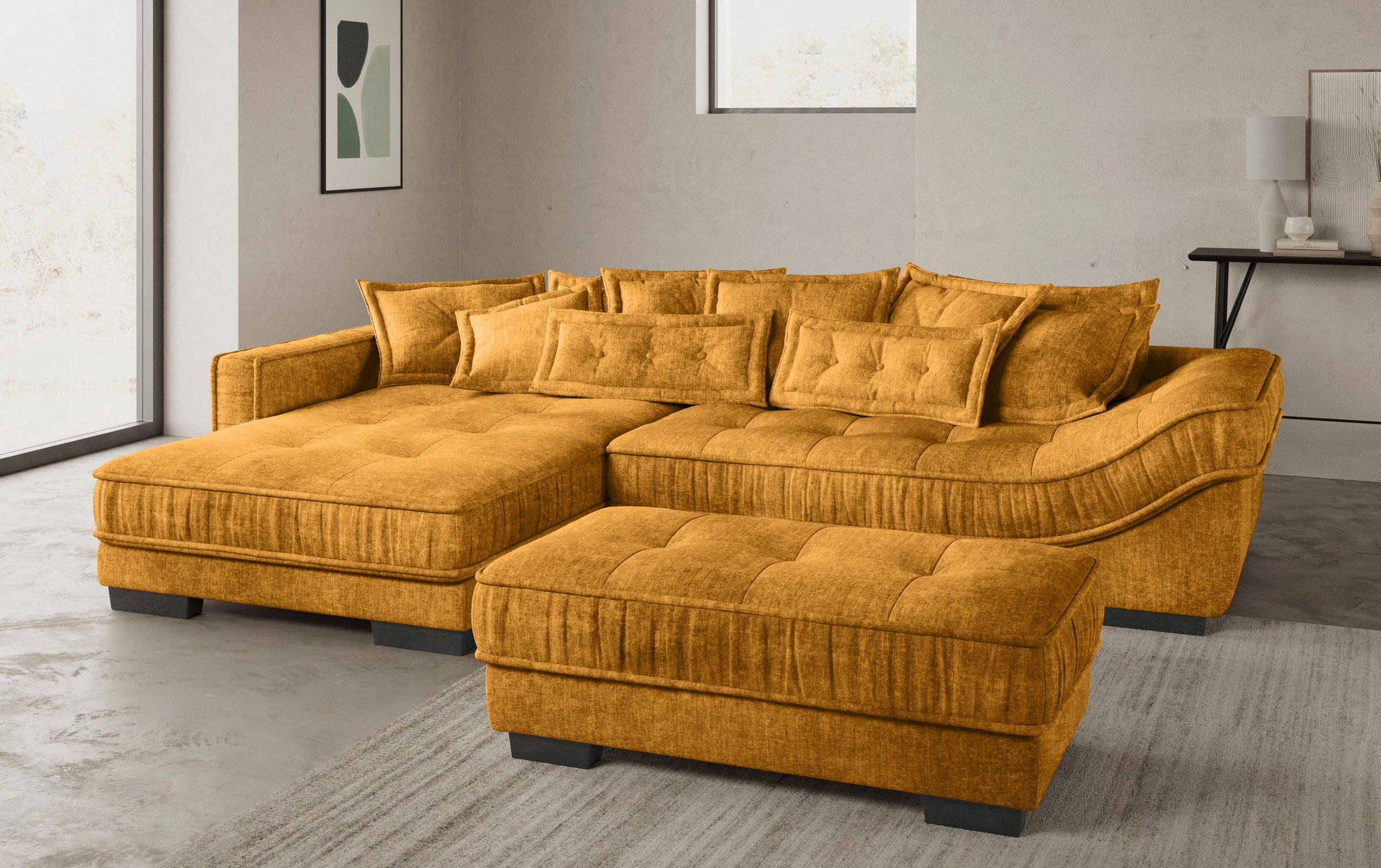 Mr. Couch Ecksofa »Diwan II, L-Form«, Wahlweise mit Kaltschaumpolsterung bis 140 kg belastbar