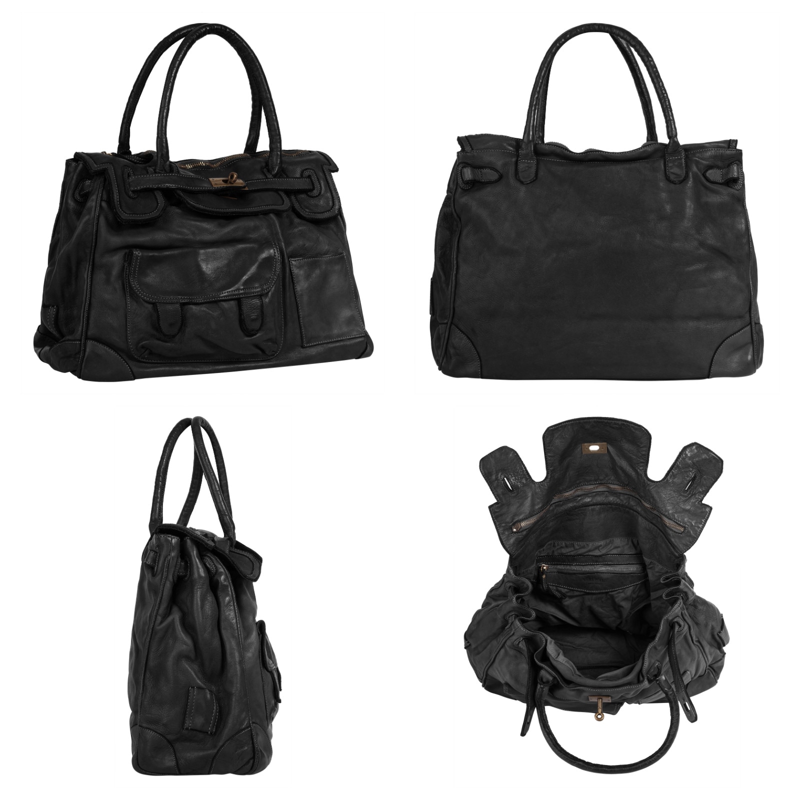 Samantha Look Shopper, echt Leder, Made in Italy