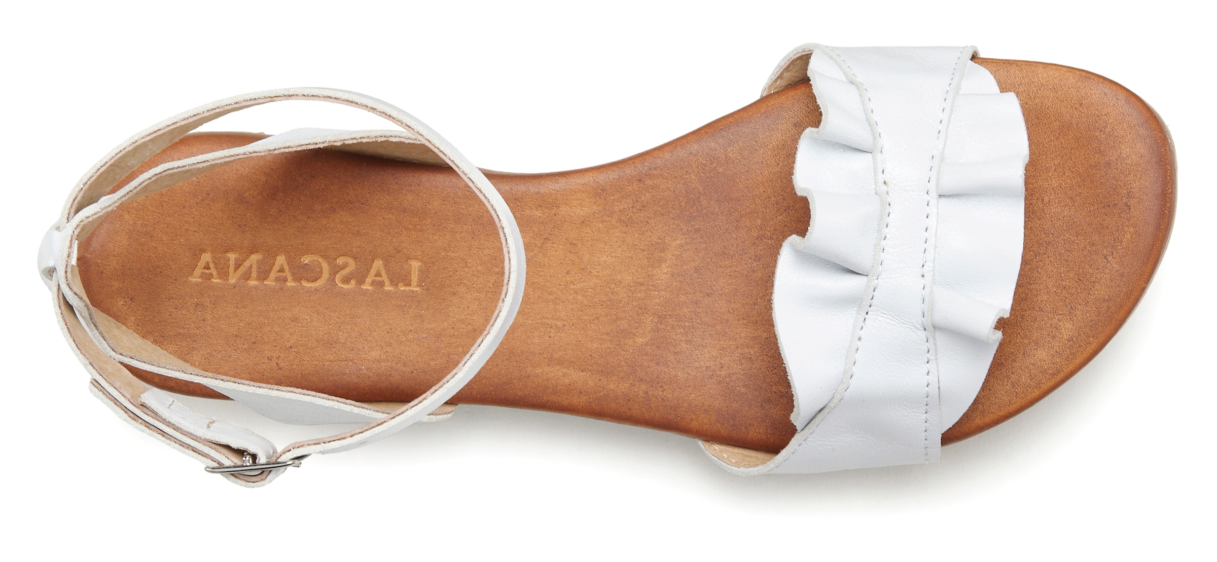 LASCANA Sandale »Sommerschuh«, Sandalette, Sommerschuh, offener Schuh aus Leder
