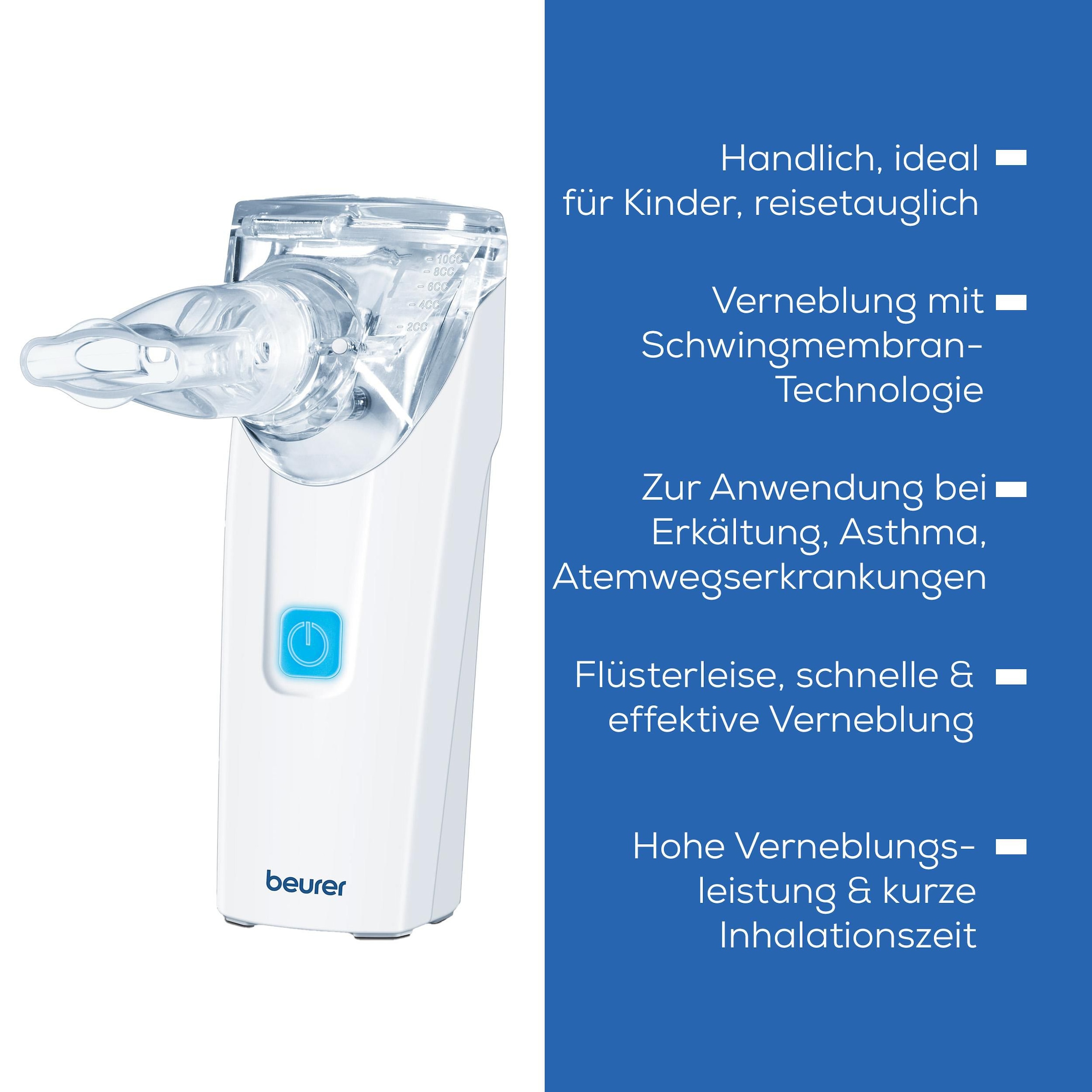 BEURER Inhalationsgerät »IH 55 Inhalator zur Behandlung der oberen und unteren Atemwege«, (Set, 7 tlg.), Inhalierer bei Erkältungen, Asthma und Atemwegserkrankungen