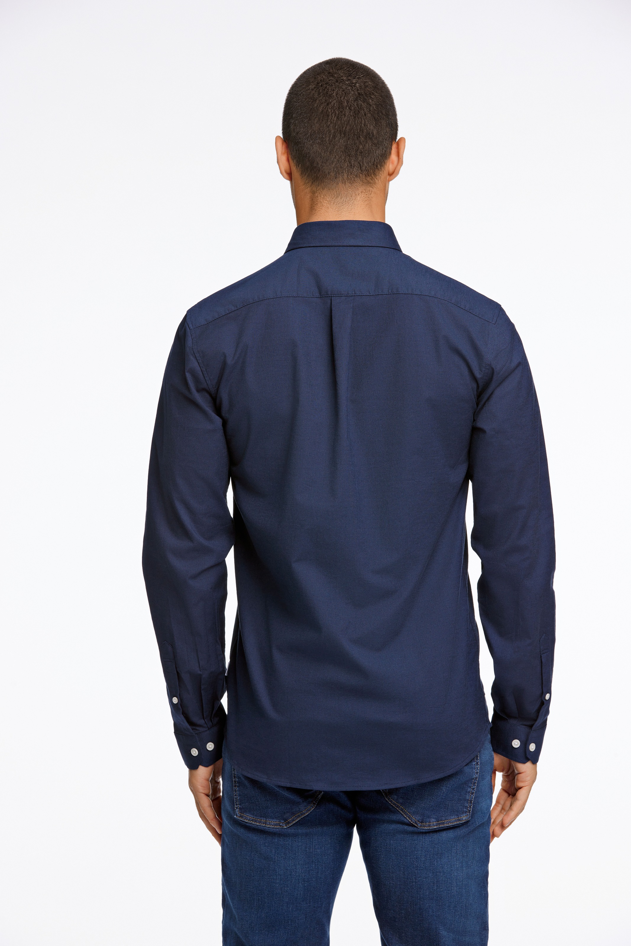 LINDBERGH Langarmhemd, mit Button-Down-Kragen günstig online kaufen