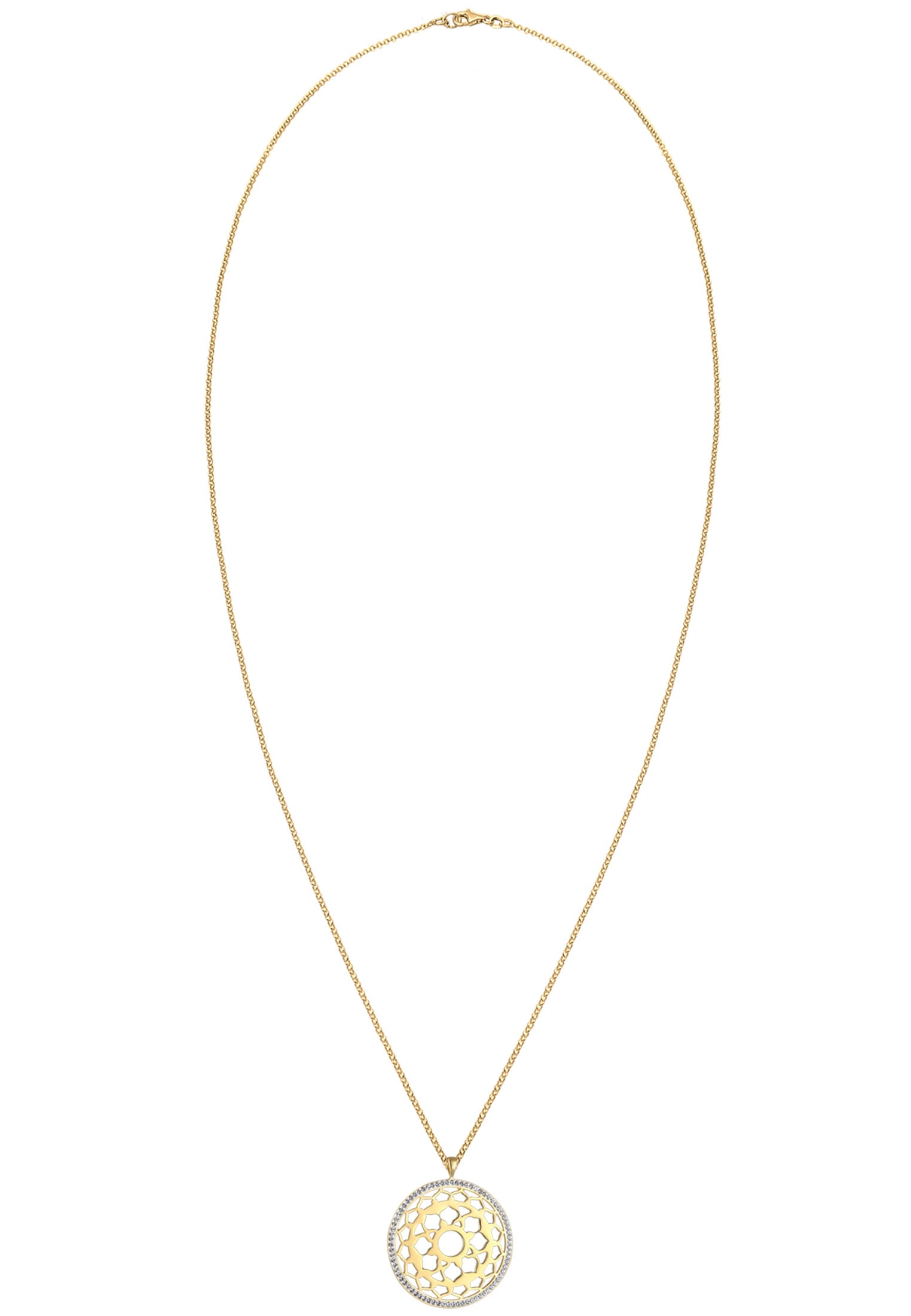 Nenalina Kette mit Anhänger »Kronen Chakra Kristalle 925 Silber«