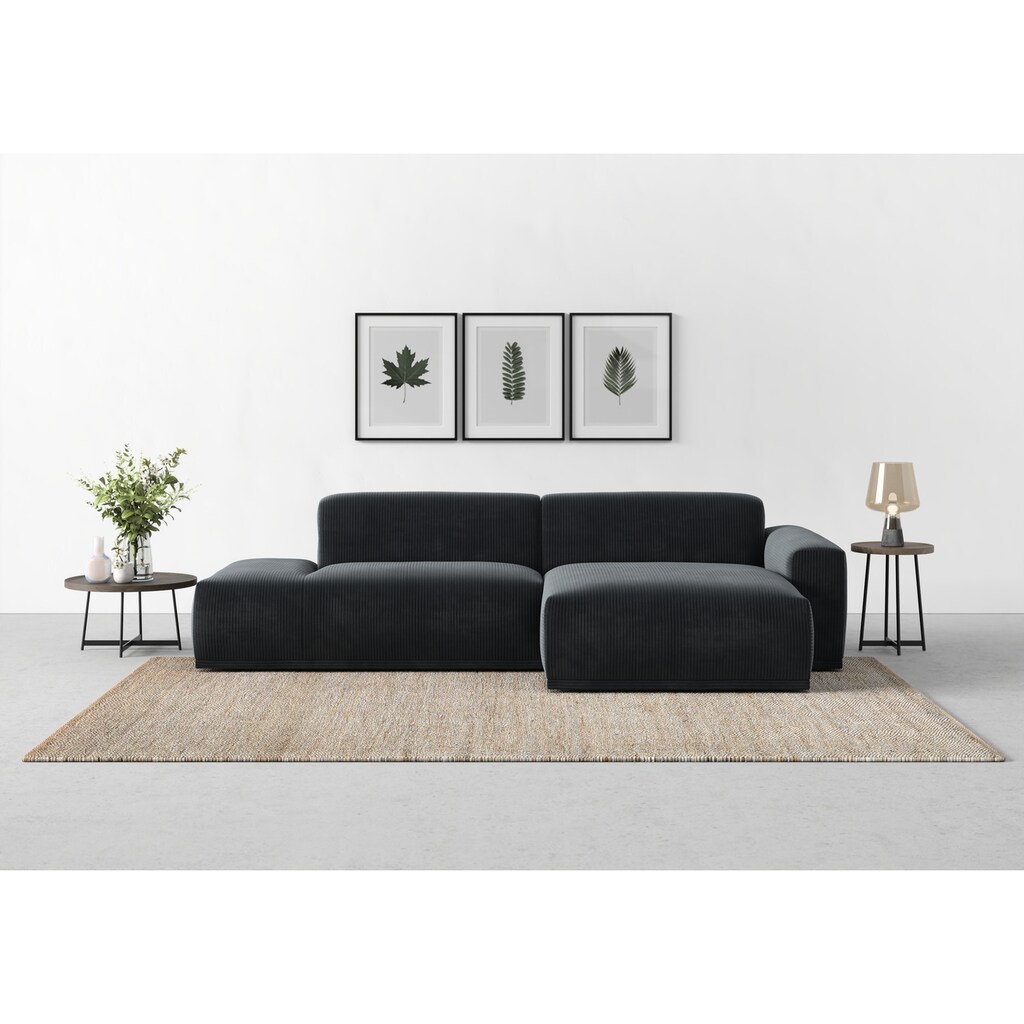 TRENDMANUFAKTUR Ecksofa »Braga«, (2 St.), in moderner Optik, mit hochwertigem Kaltschaum, in Cord bestellbar
