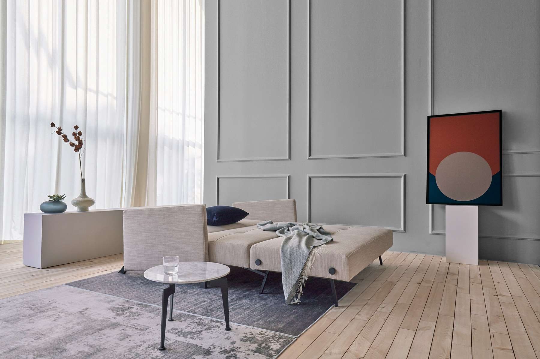 INNOVATION LIVING ™ Schlafsofa »Cubed Klappsofa, hochwertige Schlaffunktion, Design und extra Komfort«, Frontauszug, sehr platzsparend, abgewinkelt Sitzen, waagerecht liegen