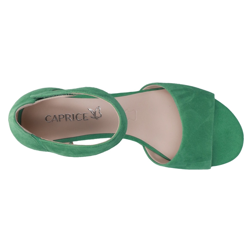 Caprice Sandalette, Sommerschuh, Sandale, Blockabsatz, mit praktischem Klettverschluss