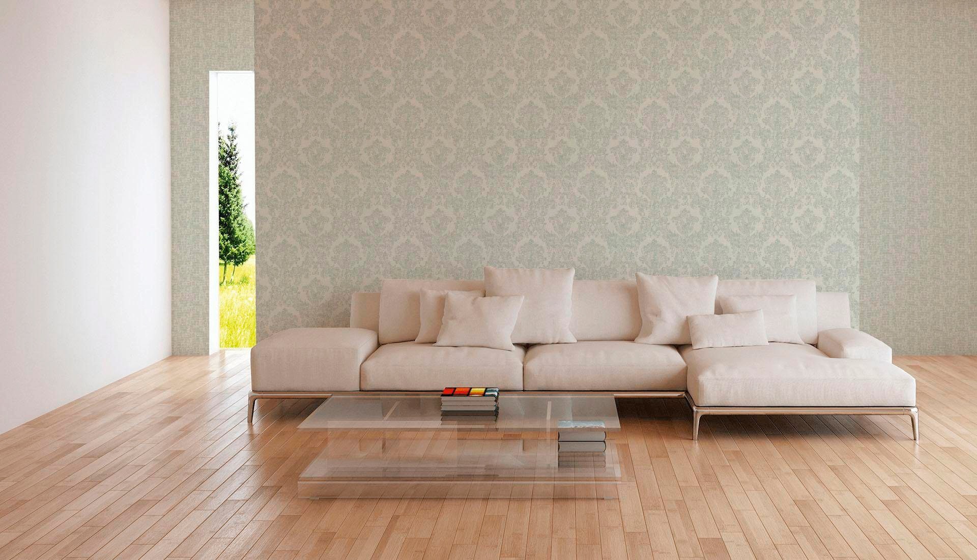living walls Textiltapete »Di Seta«, uni-einfarbig-unifarben, Uni Tapete einfarbig Tapeten Wohnzimmer Schlafzimmer Küche Flur Design