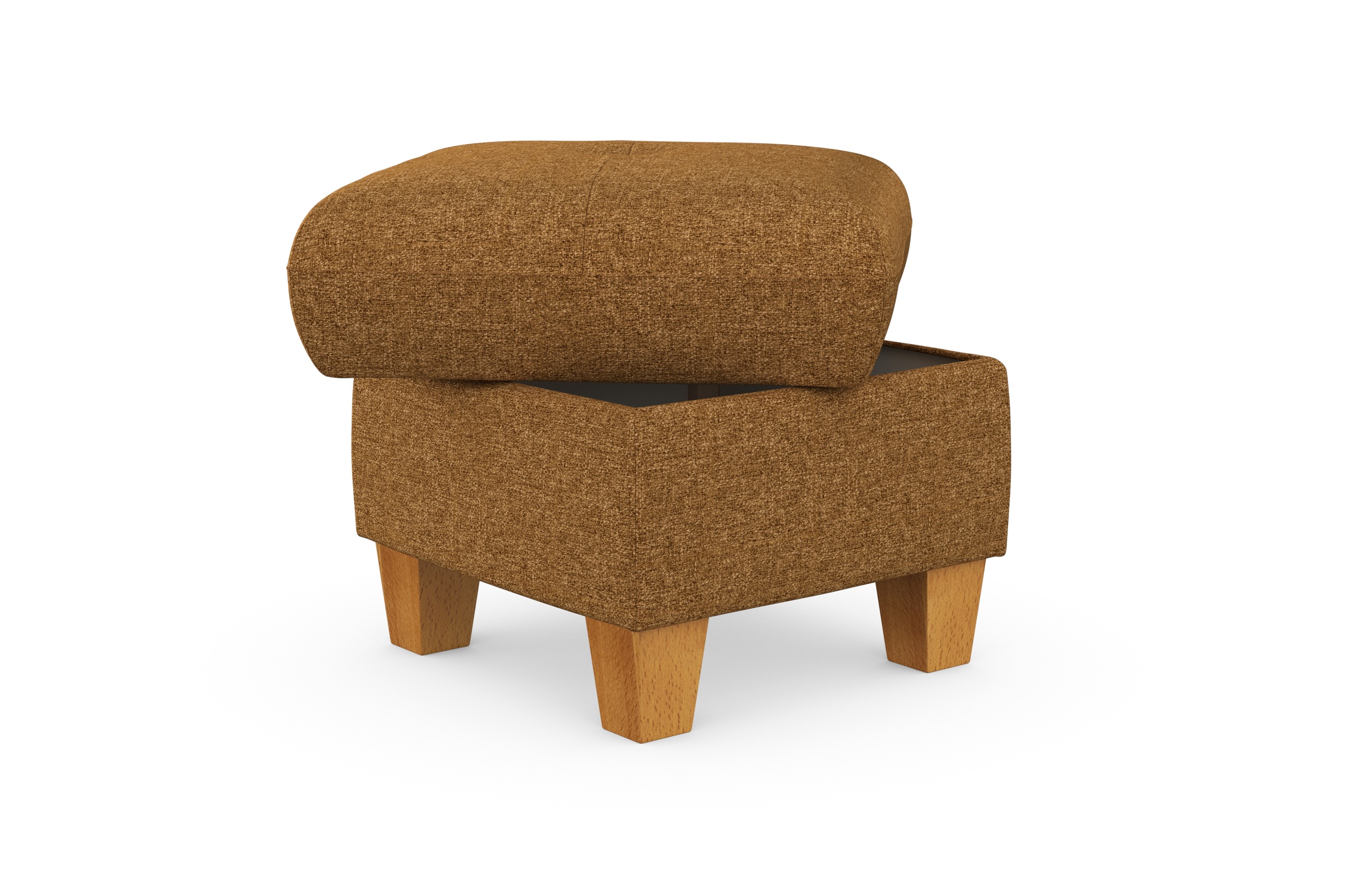 Home Affaire Lindgren Upholstered Storage Ottoman mustard 3