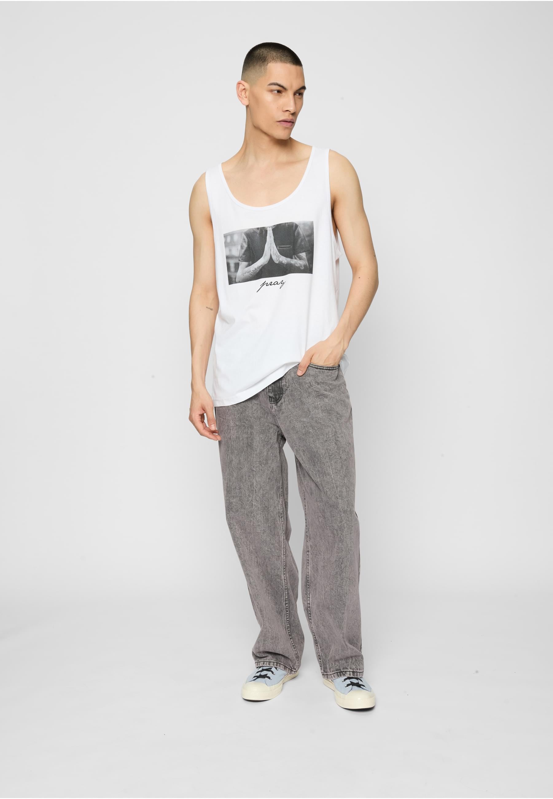 MisterTee Tanktop »MisterTee Herren Pray Tank Top«, (1 tlg.)