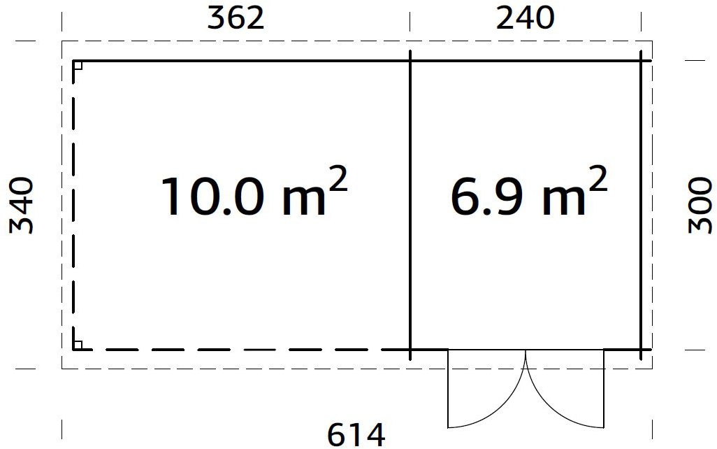 Palmako Gartenhaus »Ella« verschiedene Farben