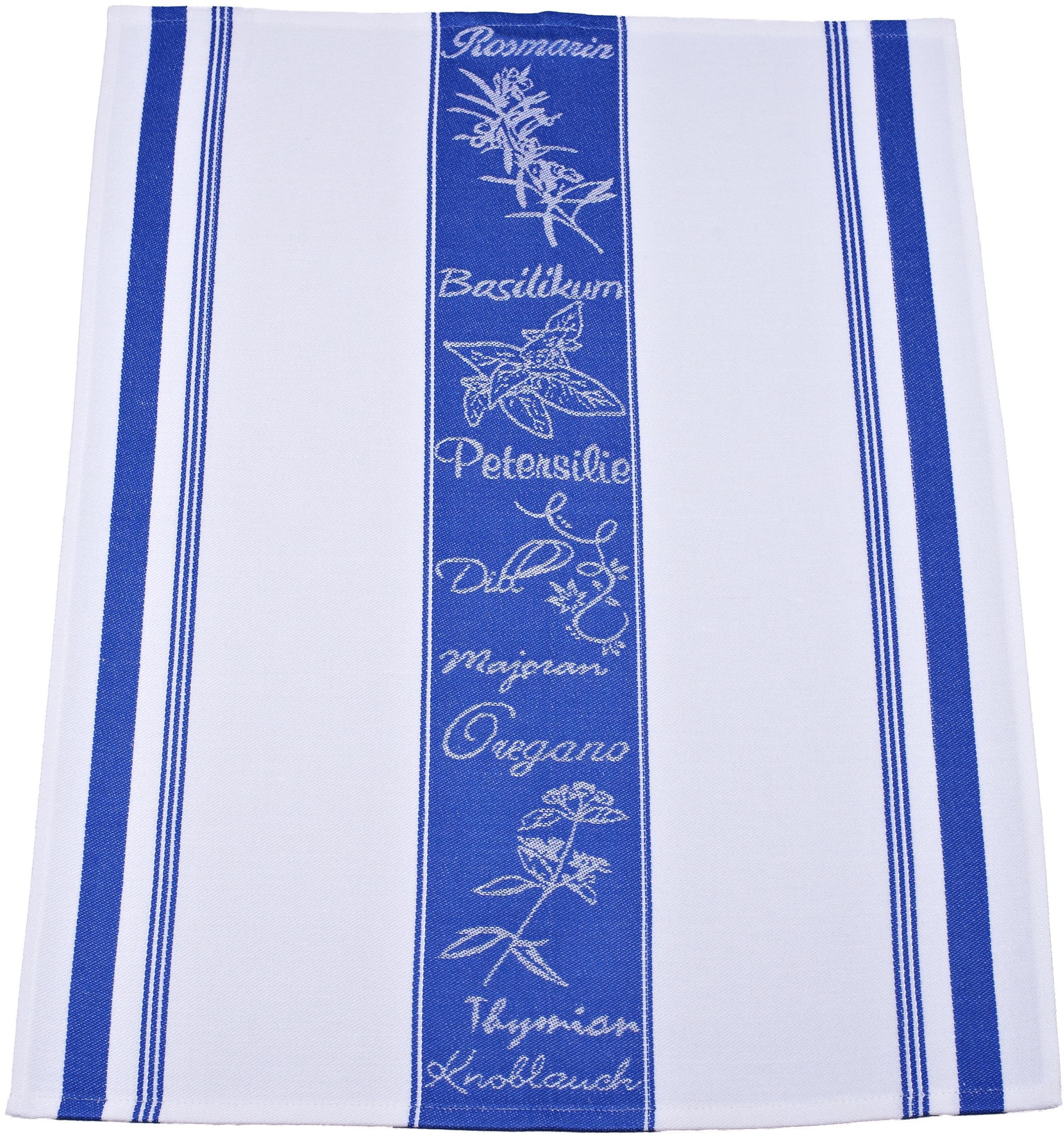 ROSS Geschirrtuch "Exclusiv" Mittelstreifen mit Kräutern, 50x70 cm günstig online kaufen