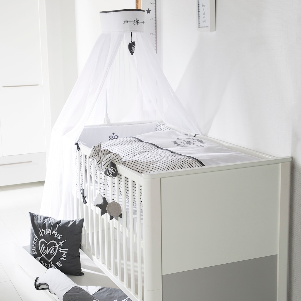 roba® Babyzimmer-Komplettset »Linus«, (Set, 3 St., Kinderbett, Wickelkommode, Kleiderschrank), mit Kinderbett, Schrank und Wickelkommode