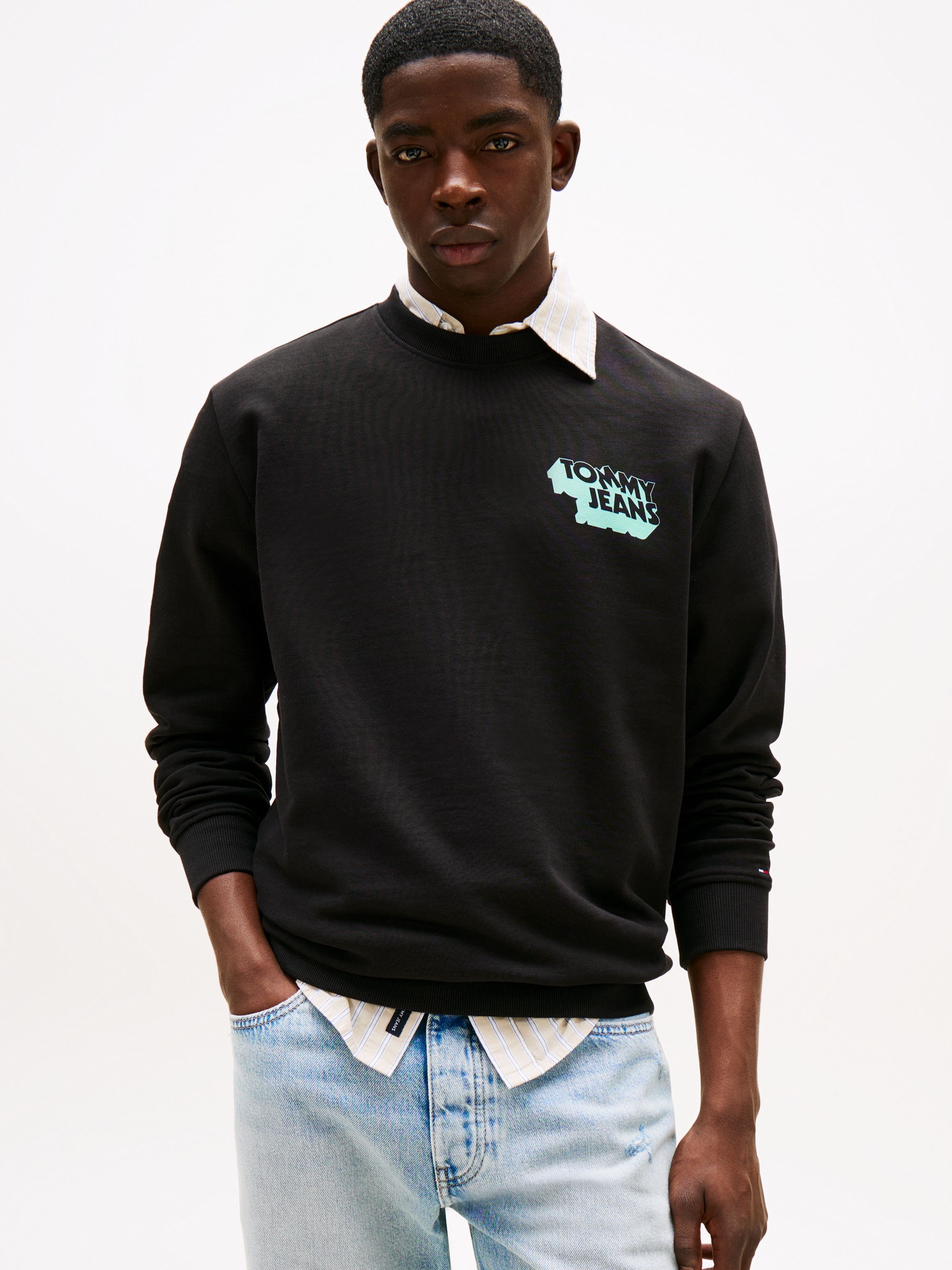 Tommy Jeans Sweatshirt "TJM REG STACK CREW EXT", Mit Rundhalsausschnitt günstig online kaufen