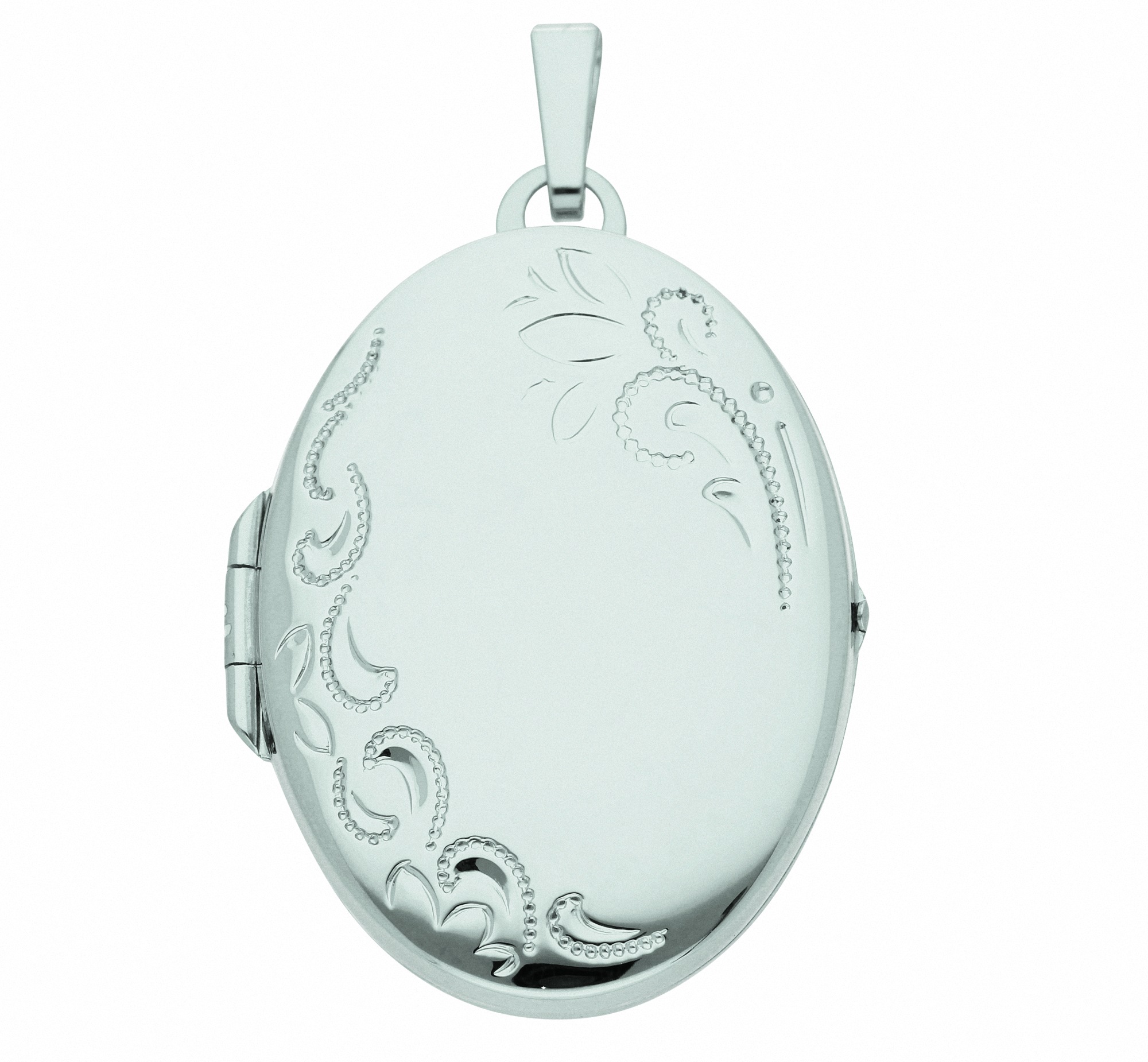 Kette mit Anhänger ADELIA´S "Schmuckset - Set mit Halskette 925 Silber Medaillon Anhänger", silber, Halsketten, Damen, Silber 925 (Sterlingsilber), Schmuckset - Set mit Halskette