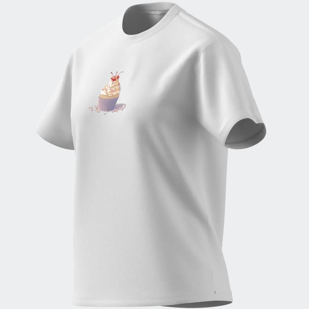 adidas Sportswear T-Shirt »W CO CUPCK T«, mit Cupcake Motiv, aus weicher, leicht dehnbarer Baumwolle