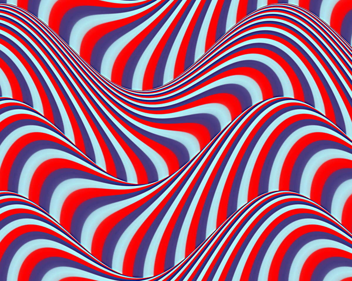 Papermoon Fototapete "Op Art Fließende Streifen"