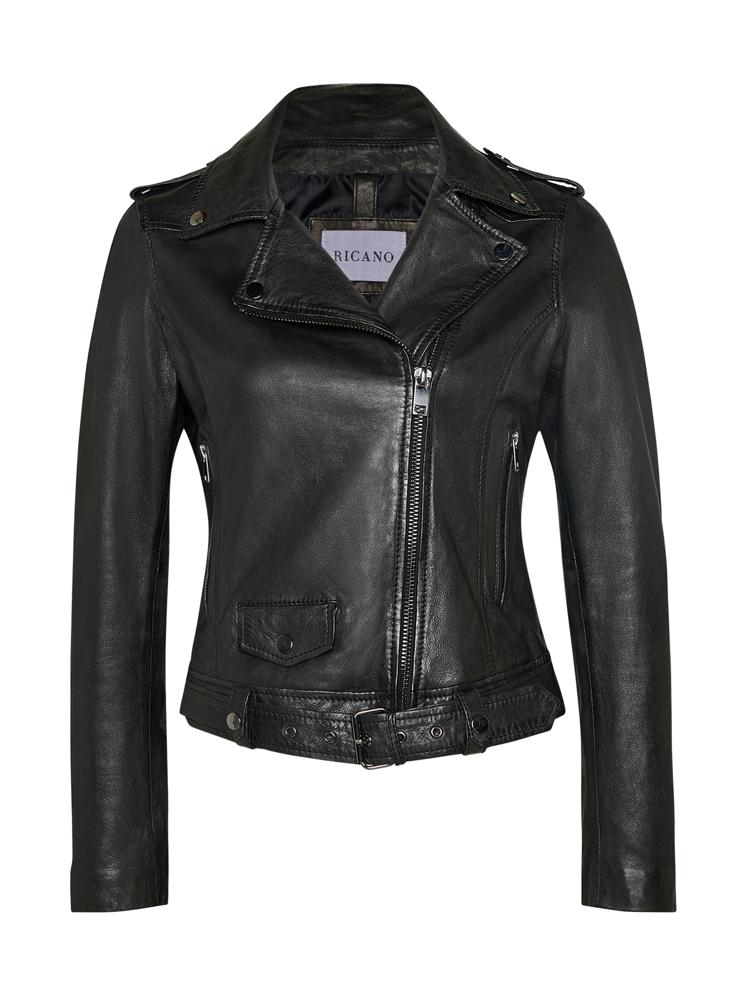 RICANO Bikerjacke "Lederjacke Maja" Handgefertigt aus echtem Leder