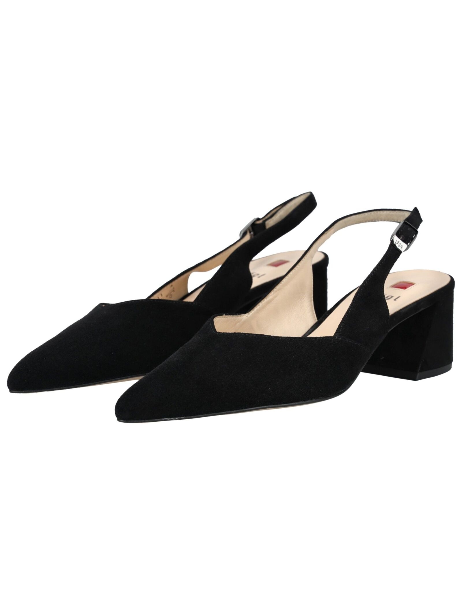Slingpumps HÖGL "Högl Pumps Veloursleder", Damen, Gr. 40, schwarz, Veloursleder, Schuhe Slingpumps 3