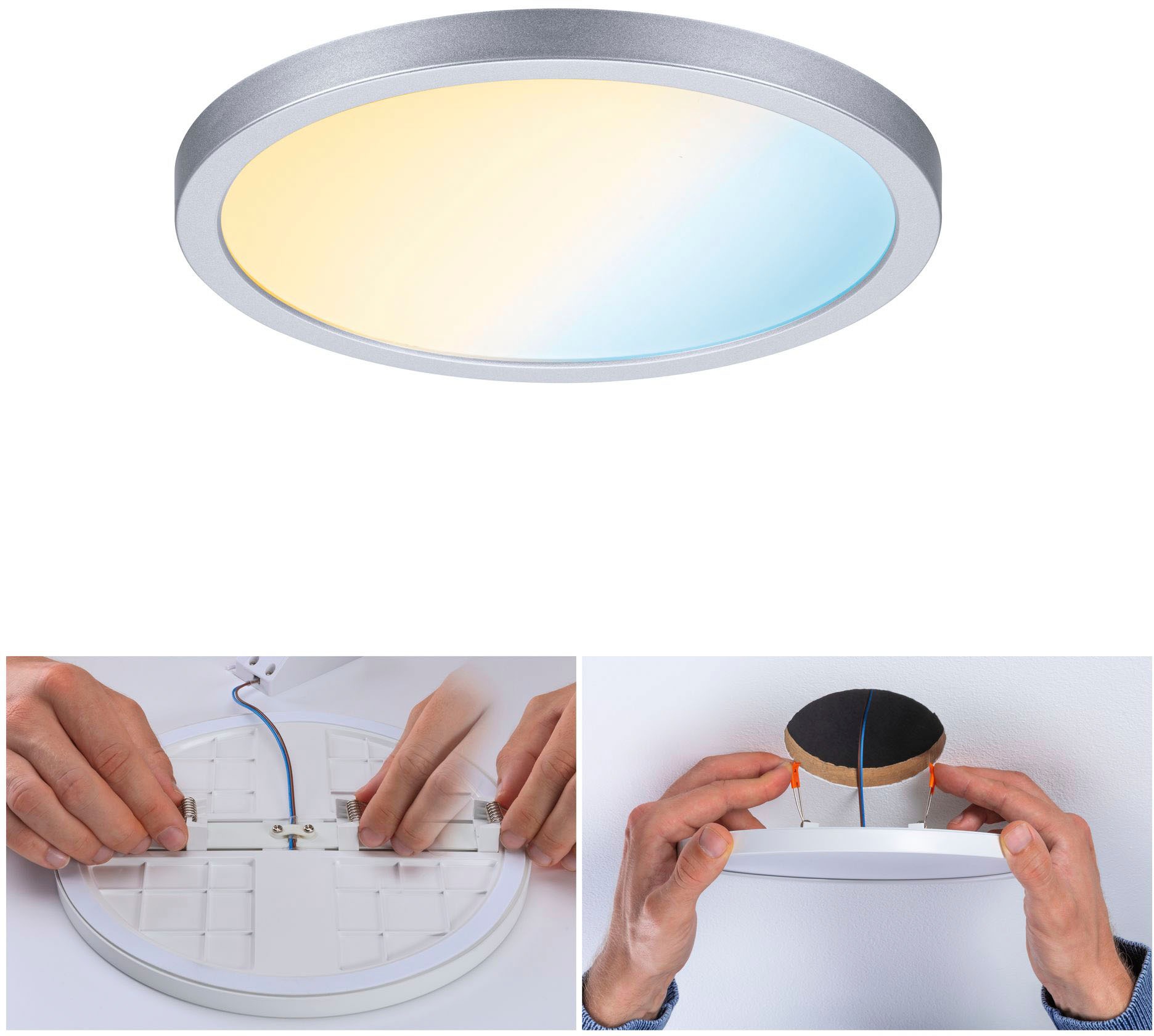 Paulmann LED Bad-Einbauleuchte »Areo«, Schutzart IP44, Weißlichtsteuerung, Ø 17,5 cm