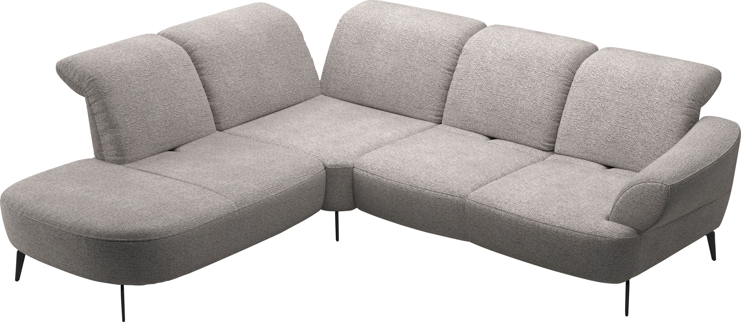 Ecksofa SIT & MORE "Dance, L-Form, inkl. Sitztiefenverstellung", silber, B:302cm H:91cm T:270cm, 100% Polyester, Sofas, Ecksofa, inkl. Click&Seat, optional mit Kopfteilverstellung 9
