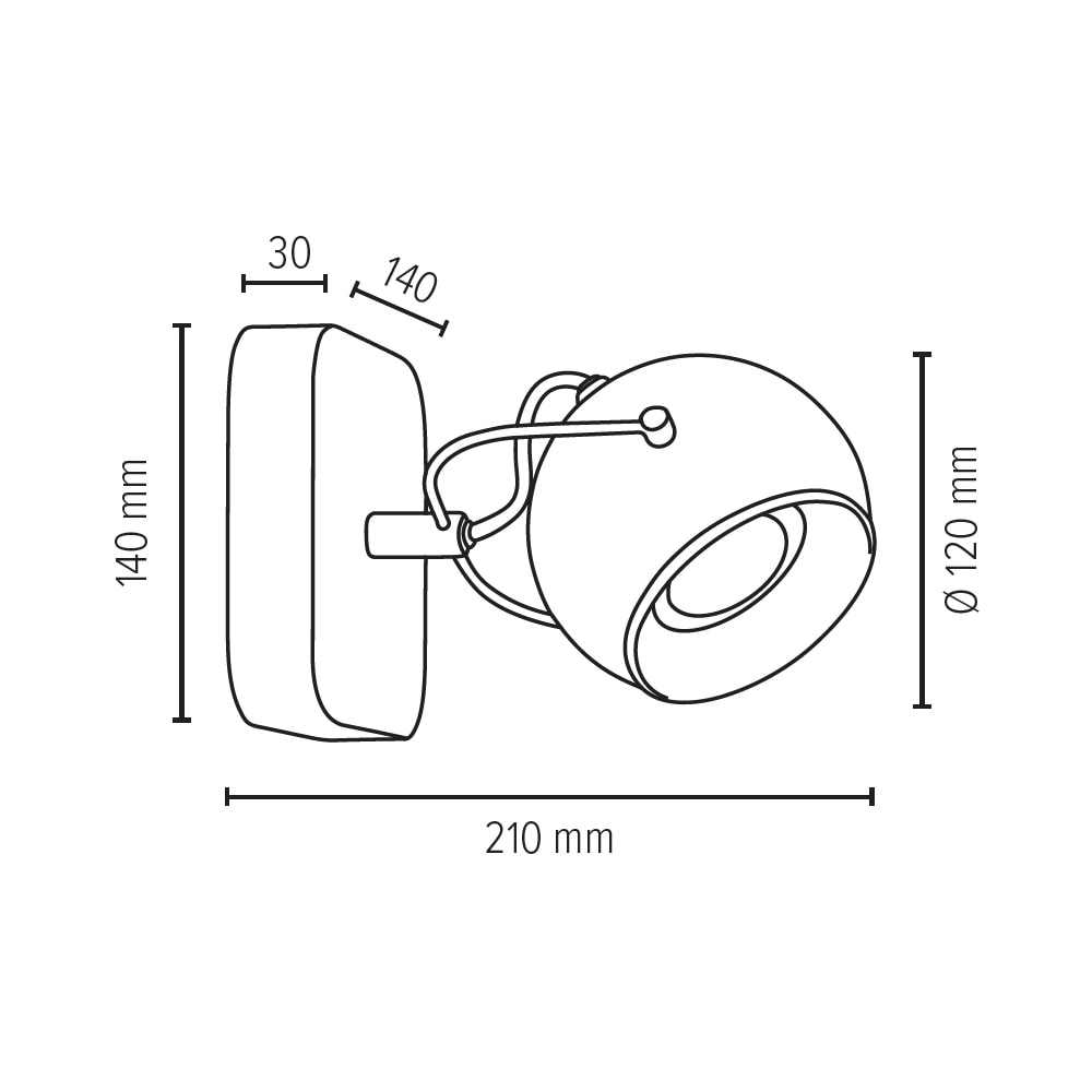 kaufen flammig-flammig, Eichenholz, Flexible | aus Naturprodukt Light LED- Wandleuchte SPOT WOOD«, BAUR »BALL Leuchtmittel, Inkl. Spots 1