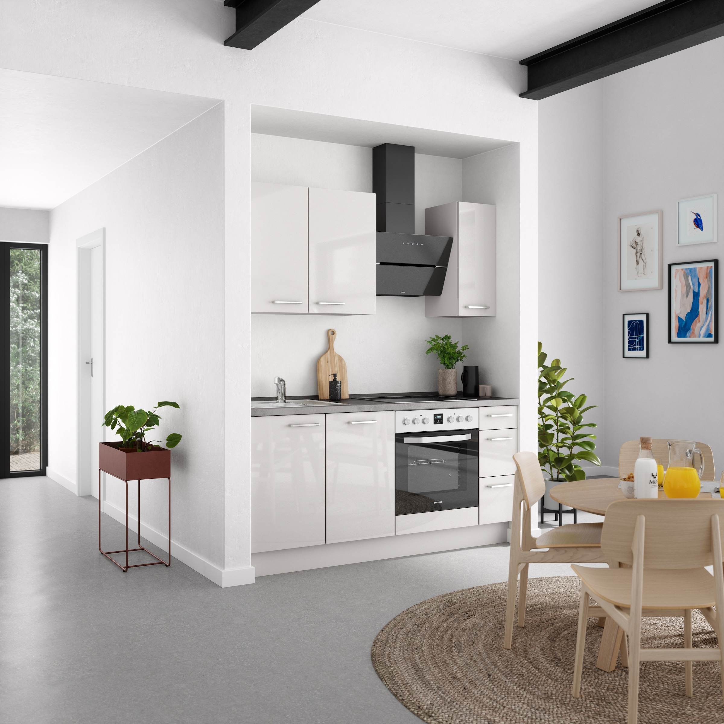 nobilia® Küchenzeile »"Flash II"«, vormontiert, Ausrichtung wählbar, Breite 180 cm, wahlw. mit E-Geräten