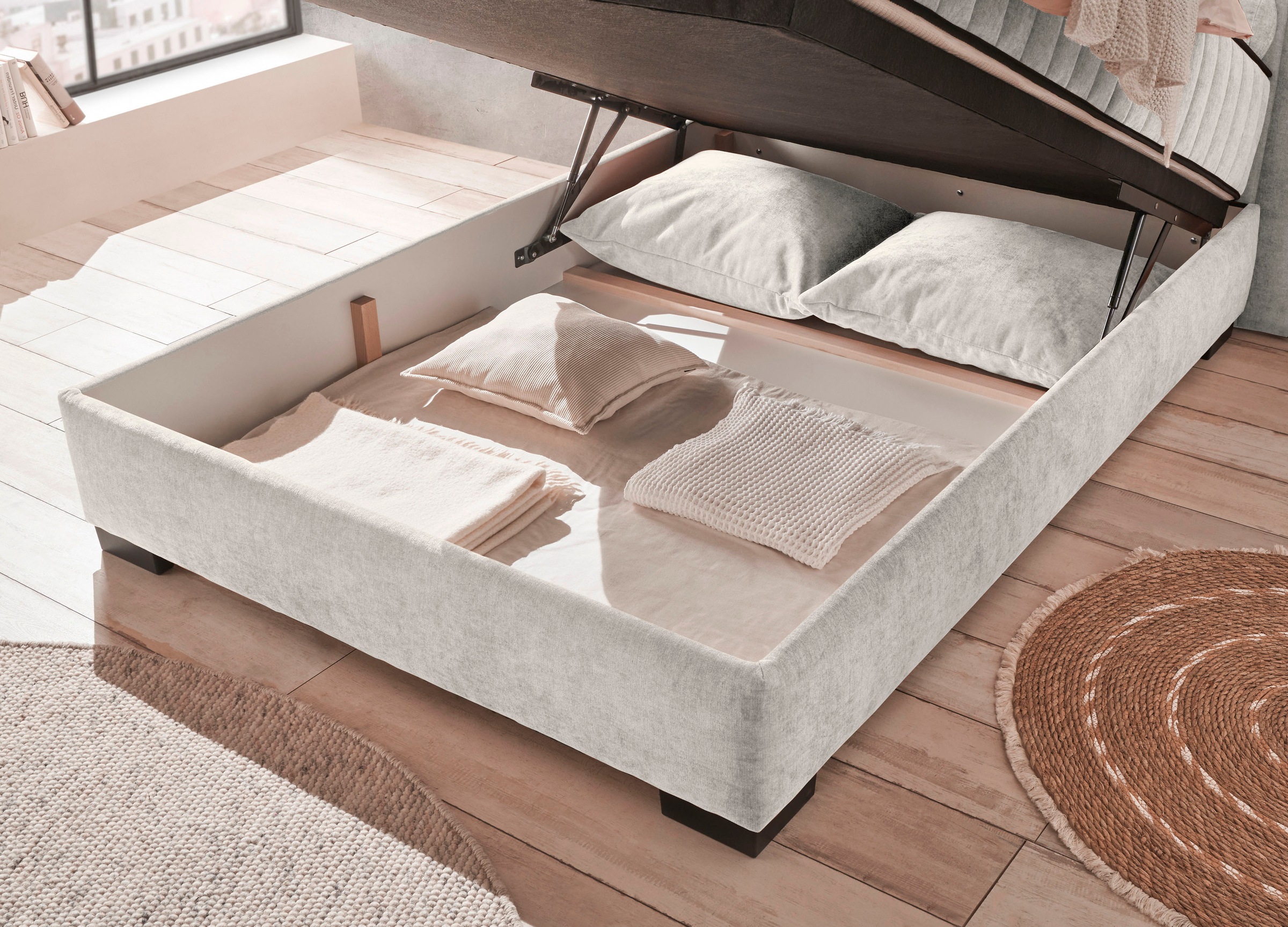 ED EXCITING DESIGN Boxbett »Nagol«, mit Bettkasten, mit Wendematratze, erhältlich in verschiedenen Breiten