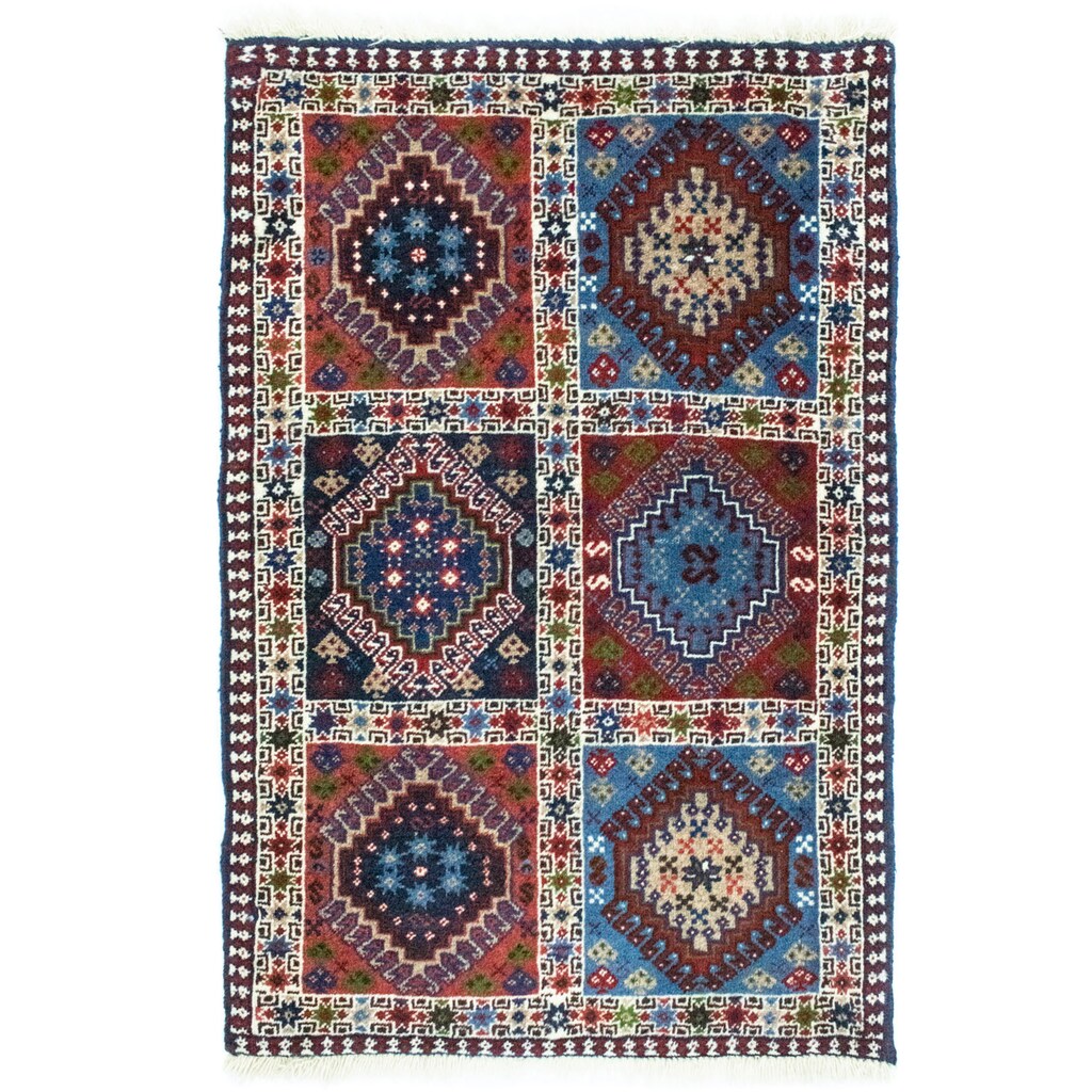 morgenland Wollteppich »Yalameh Teppich handgeknüpft mehrfarbig«, rechteckig