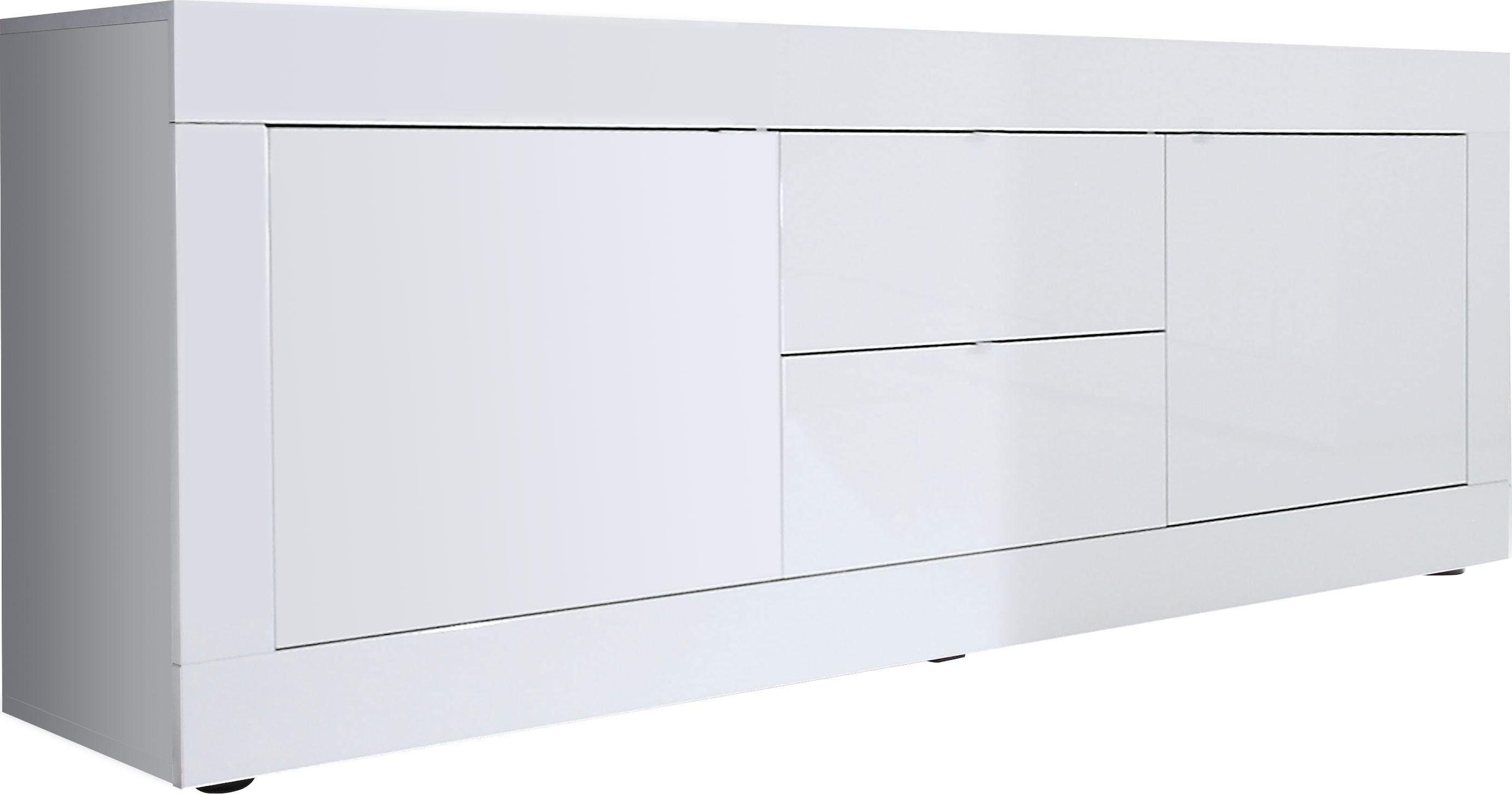 INOSIGN Lowboard "Basic Breite 210 cm, TV-Board 2 Türen, 2 Schubkästen, TV-Schrank", Metallgriff, moderne Rahmenoptik, v