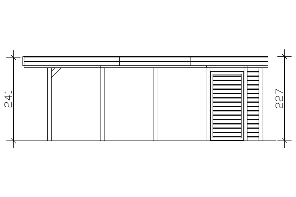 Black Friday Einzelcarport cm, dunkelgrau | BAUR 2«, Fichtenholz, Skanholz Set »Friesland 270