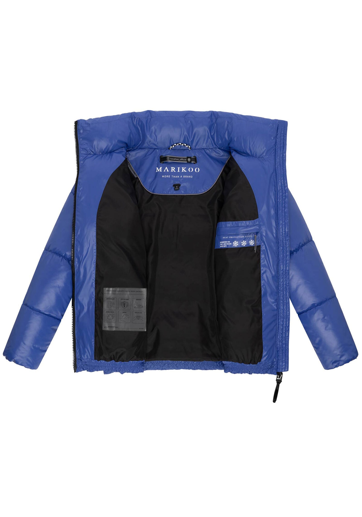 Marikoo Winterjacke »Hazalee« mit leicht gläzendem Obermaterial und hohem Kragen