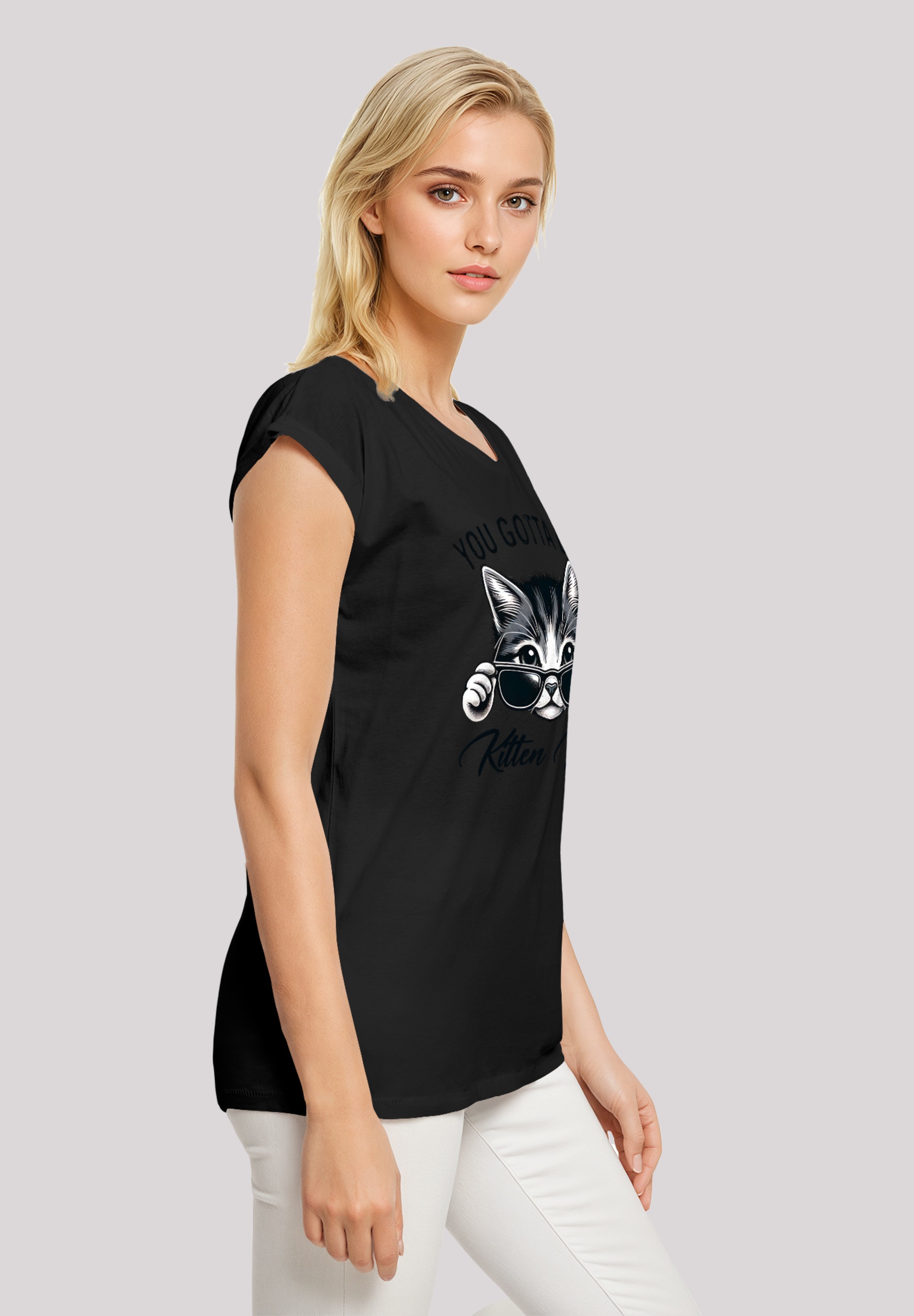 F4NT4STIC T-Shirt »Kätzchen You Gotta Be Kitten Me!«, Premium Qualität