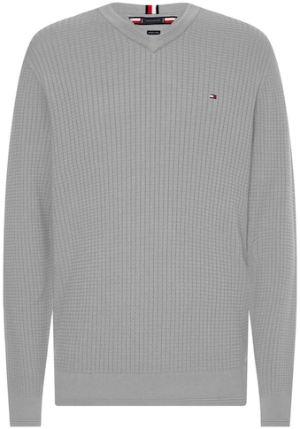 Tommy Hilfiger V-Ausschnitt-Pullover »GRID STRUCTURE V NECK« kaufen