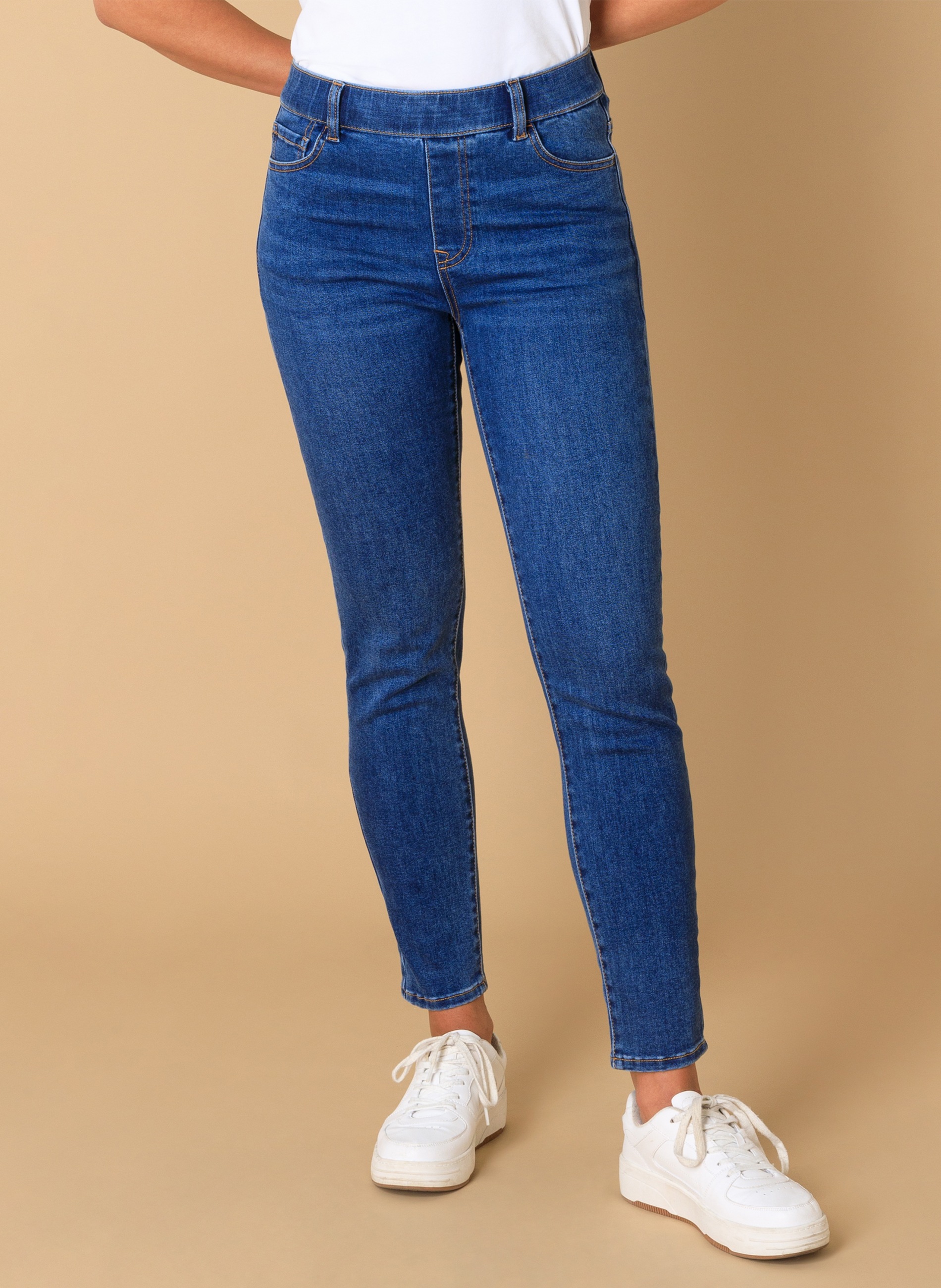 Base Level Jeggings "Anabel", in blauer Waschung und mit Stretch günstig online kaufen