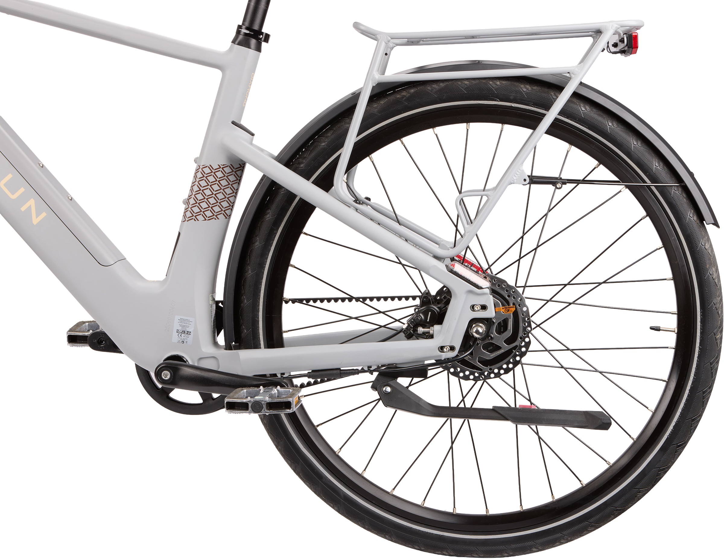 Vaun »VAUN SKYLINE Wave-Cityrad Bikes« 8 Gang Shimano Nexus 8-Gang Schaltwerk Nabenschaltung Mittelmotor 250 W (mit integr. Akku), Elektrofahrrad für Alltag und Einkauf