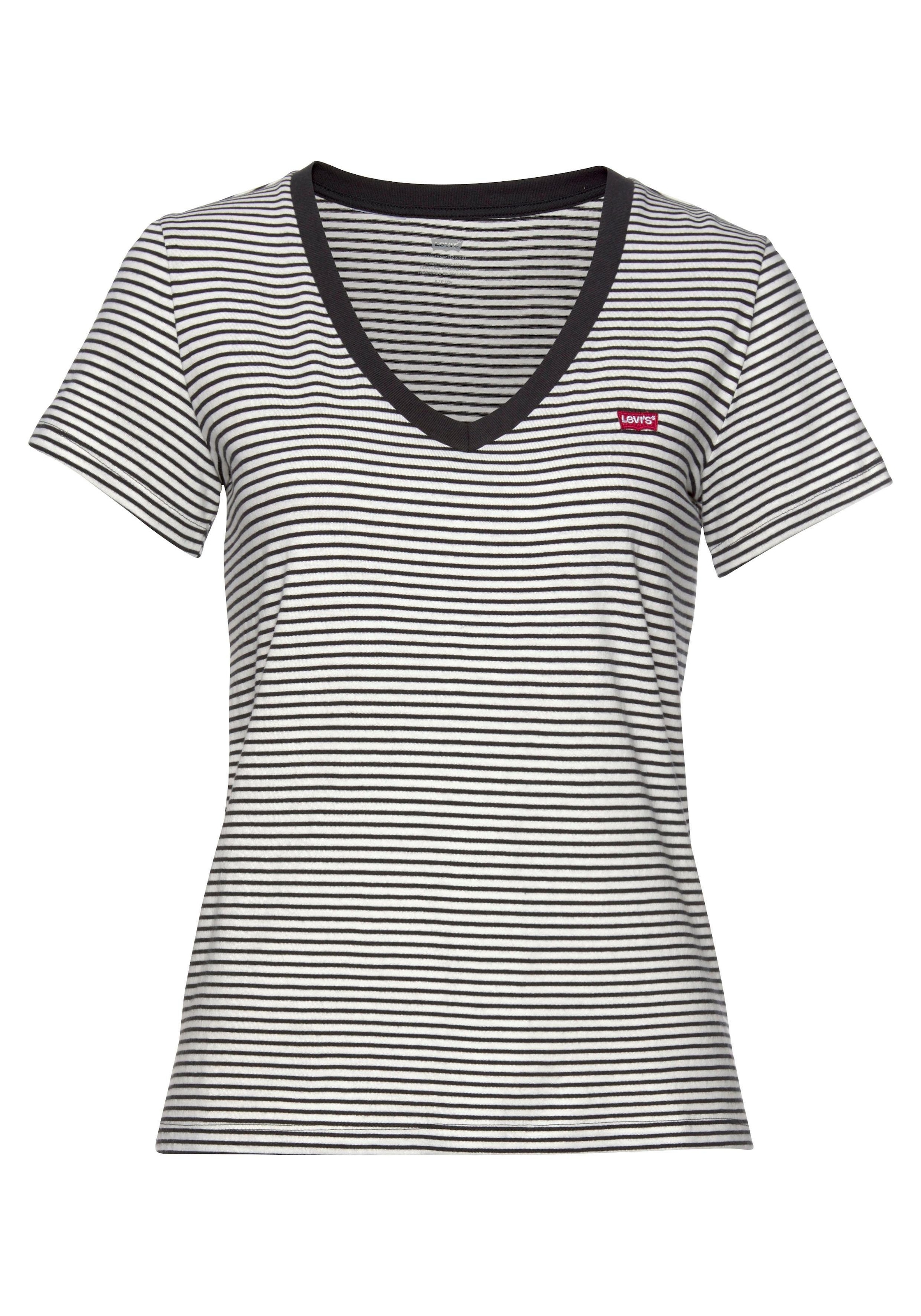 Levi's® V-Shirt »PERFECT VNECK«, mit Mini-Batwing-Logostickerei