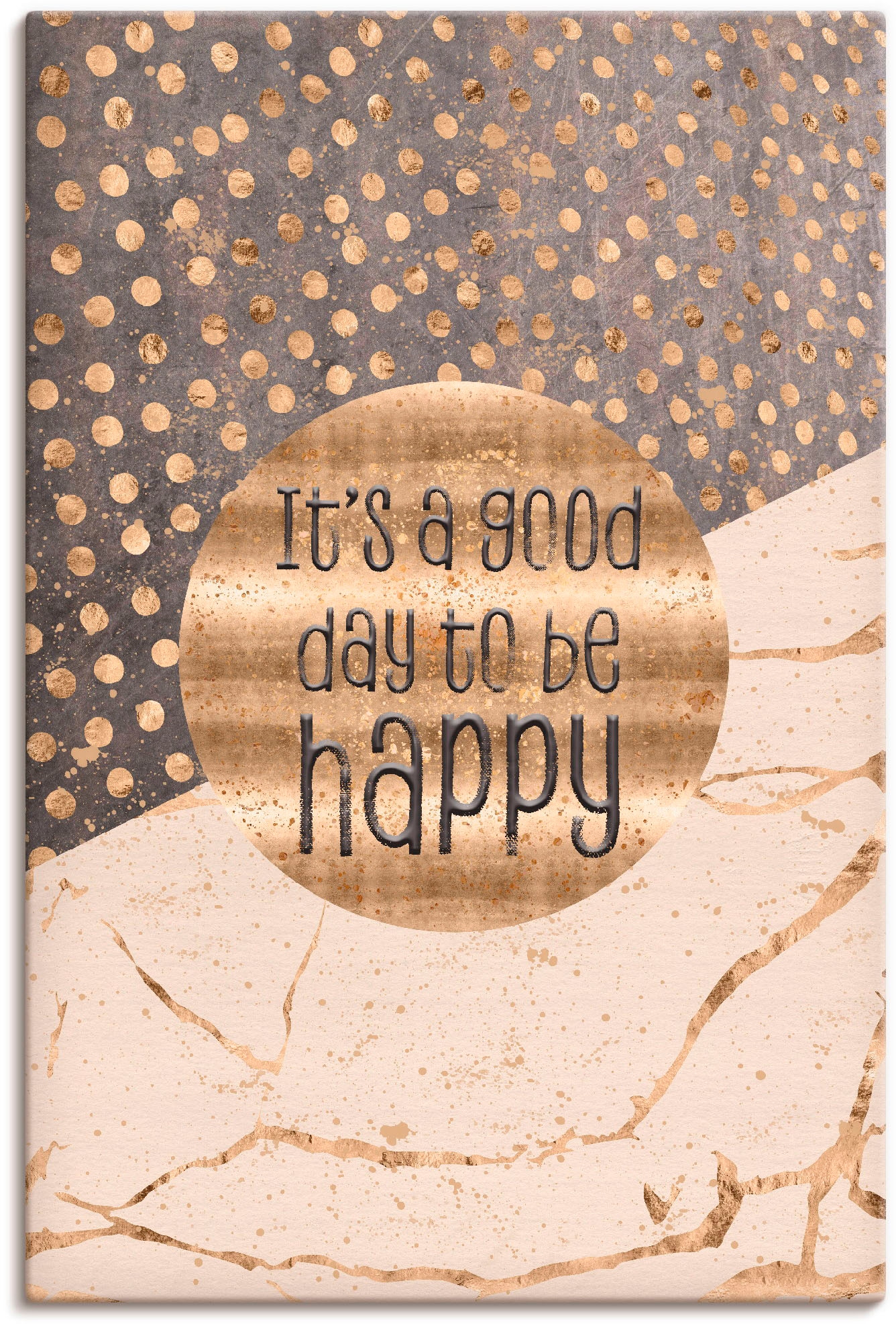 Artland Wandbild "Ein guter Tag um glücklich zu sein" Sprüche & Texte 1 Stk günstig online kaufen