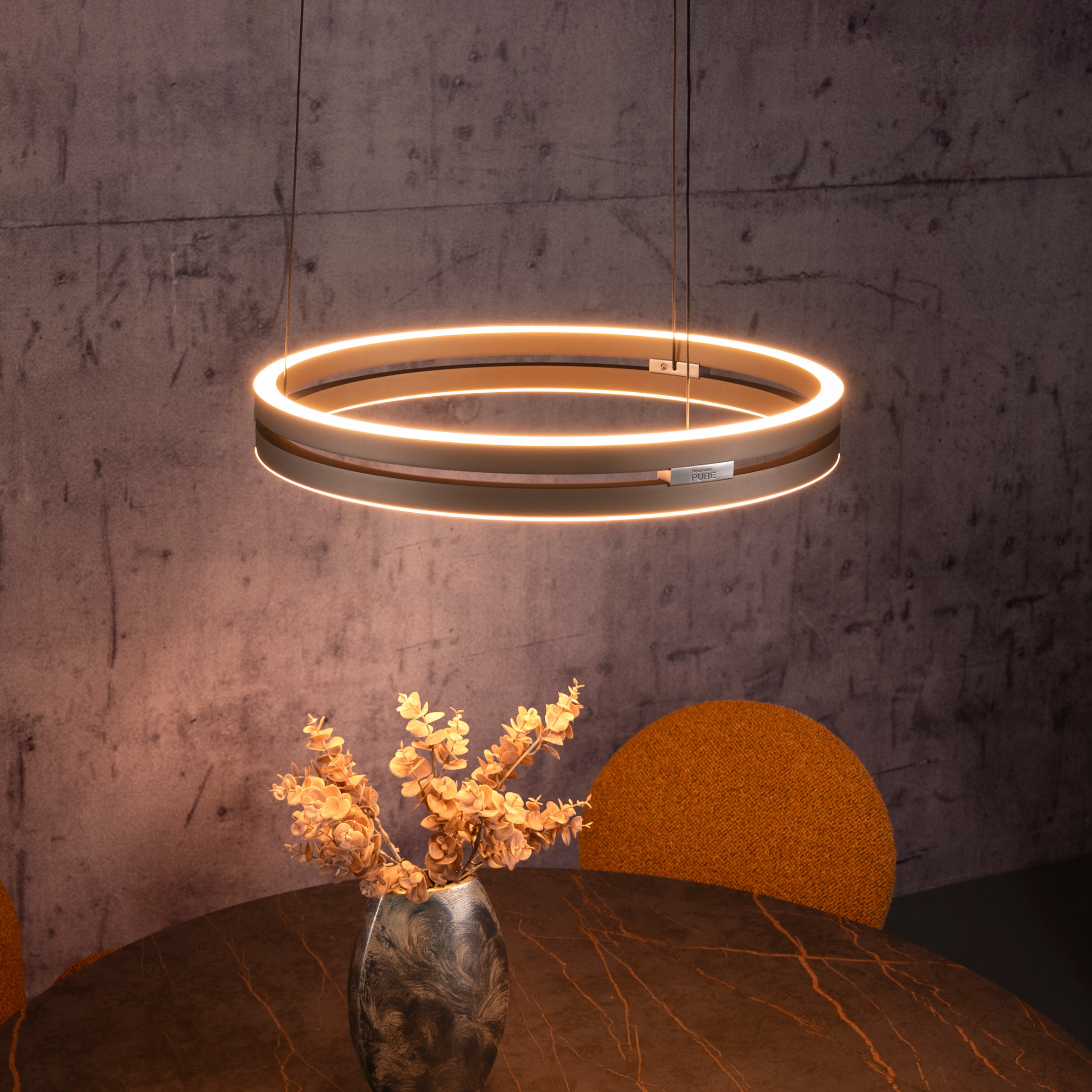 Neuhaus PURE LED Pendelleuchte »PURE E-Loop« LED-Board 1 Stk. warmweiß - kaltweiß e-LIFT® Funktion, CCT, dimmbar über Fernbedienung