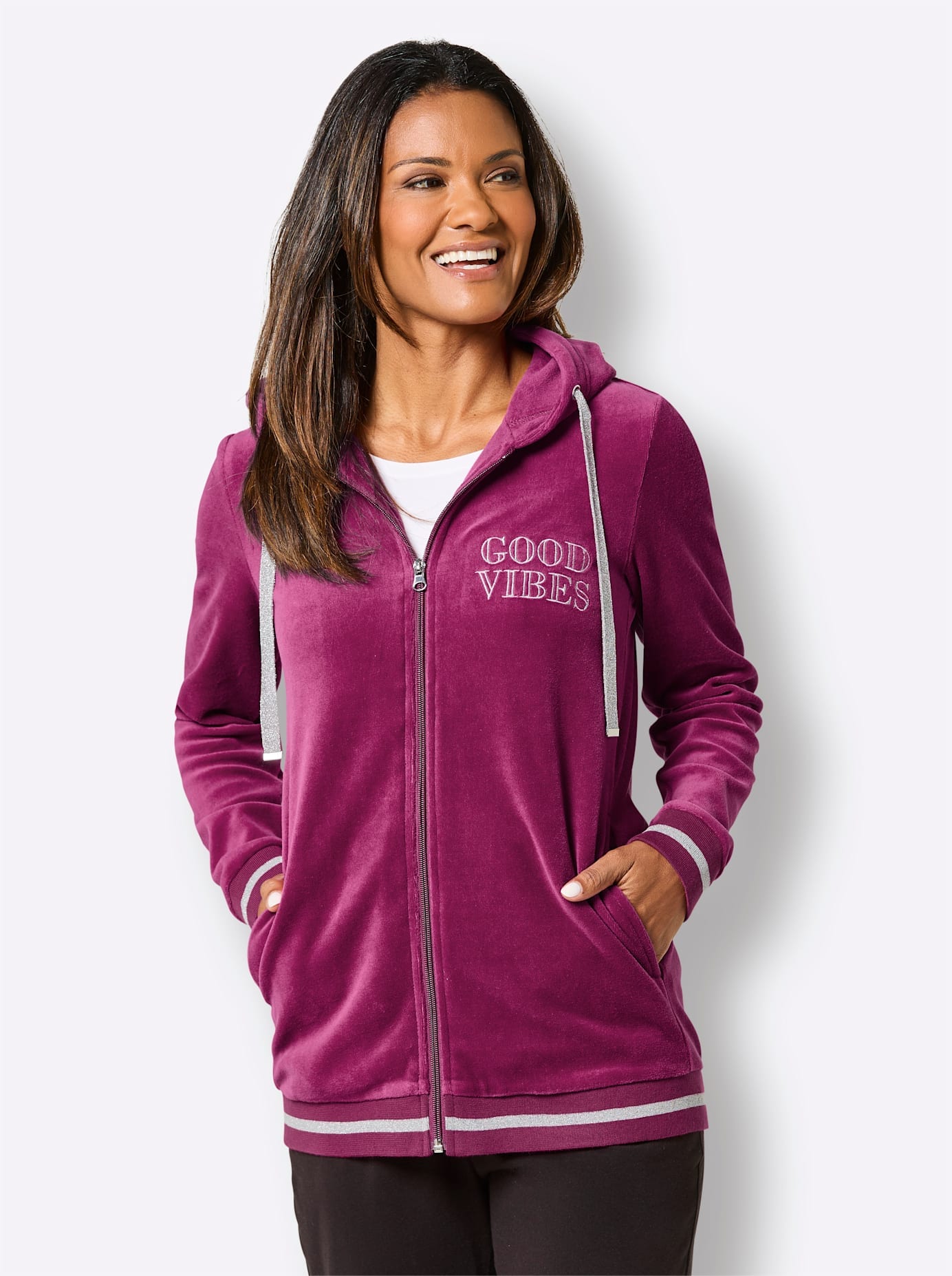 feel good Langjacke mit Kapuze