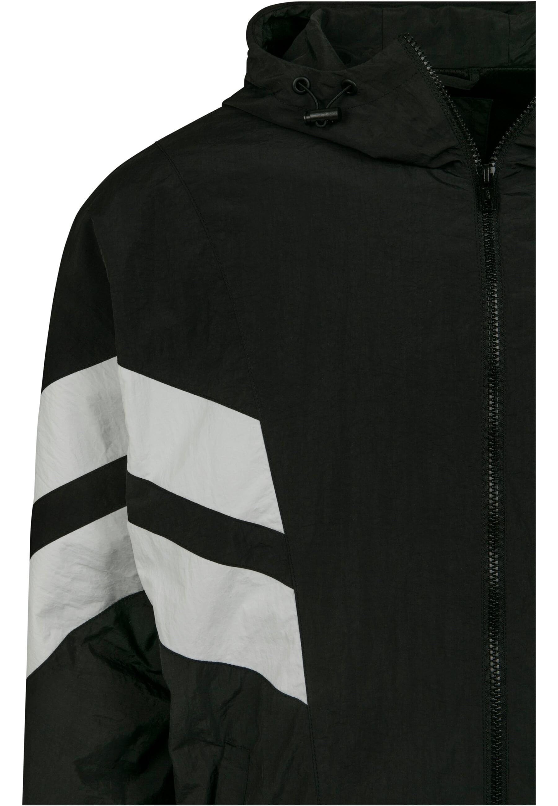 URBAN CLASSICS Allwetterjacke »Urban Classics Herren Crinkle Panel Track Jacket«, (1 St.), mit Kapuze