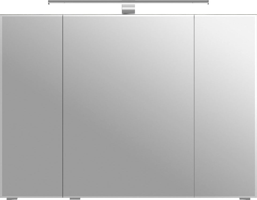 Saphir Badmöbel-Set »6005 Sprint 4-teilig, Keramik-Waschtisch mit LED-Spiegelschrank«, (5 St.), Unterschrank, Midischrank, inkl. Türdämpfer, 5 Türen, 5 Schubladen