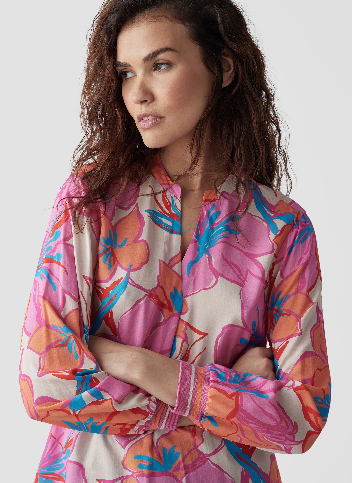 LeComte Klassische Bluse »LeComte Farbenfrohe Bluse mit floralem Print«
