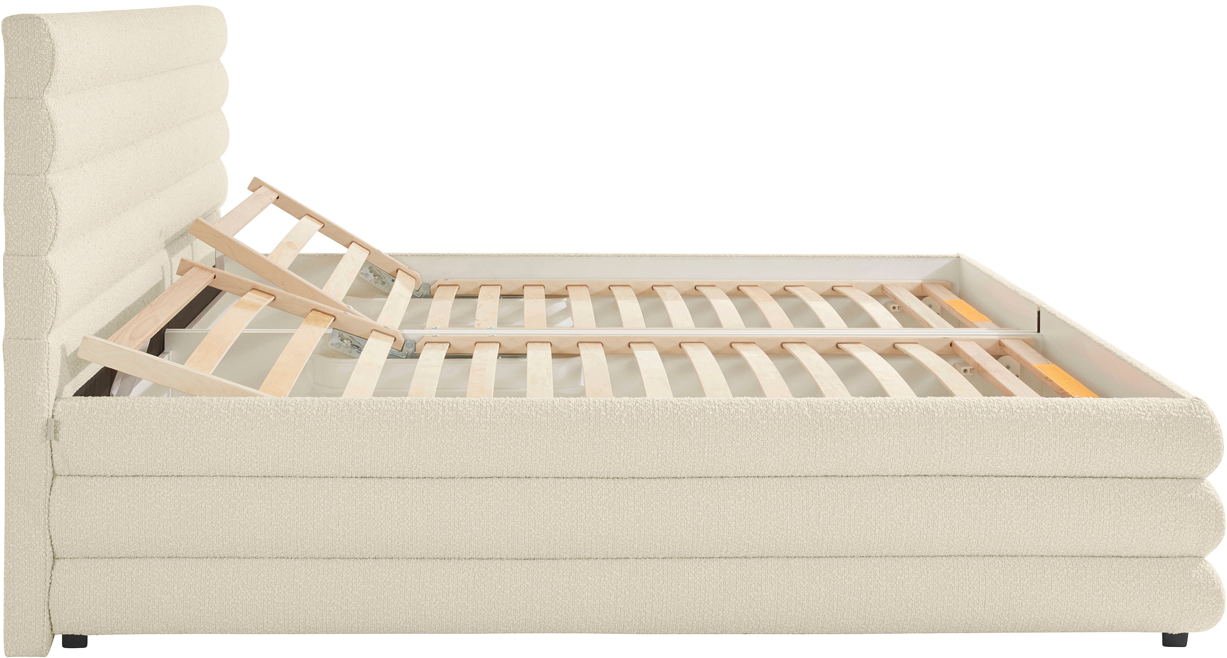 LeGer Home by Lena Gercke Polsterbett »Maylis Bouclé«, wahlweise mit und ohne Matratze und Lattenrost, auch in 200cm Breite